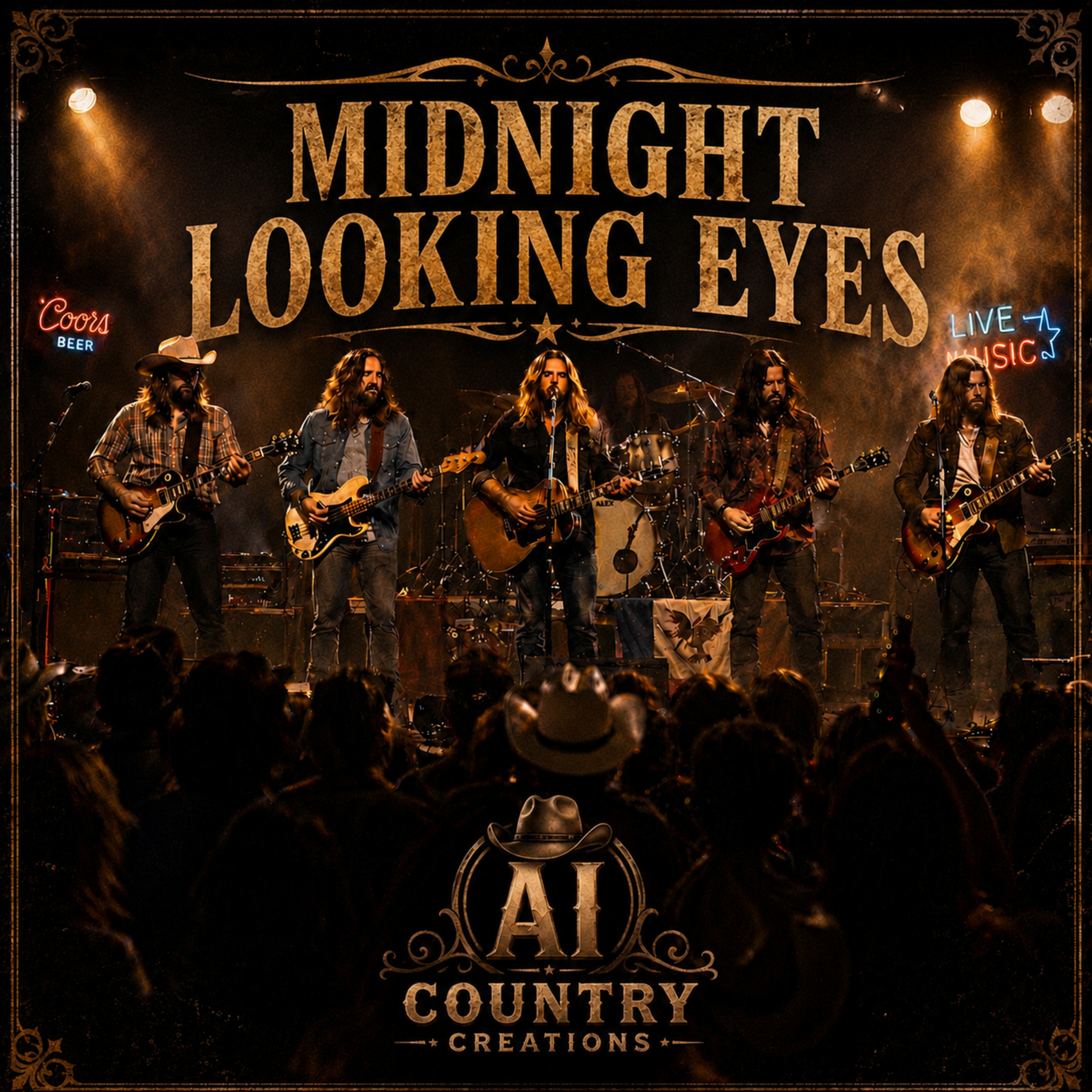 Midnight Looking Eyes by AI Country Creations cover art