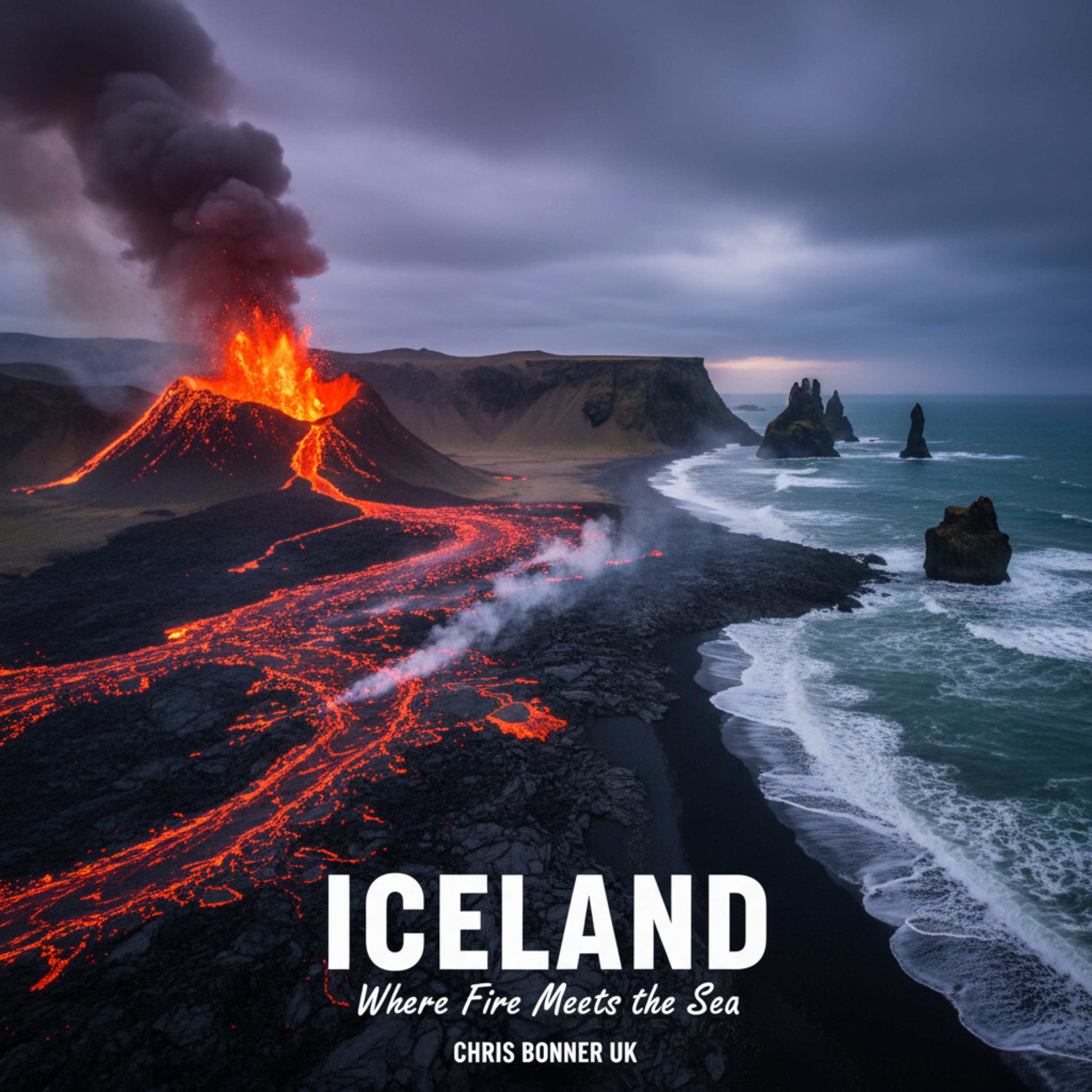Iceland Where Fire Meets the Sea by Chris Bonner UK cover art