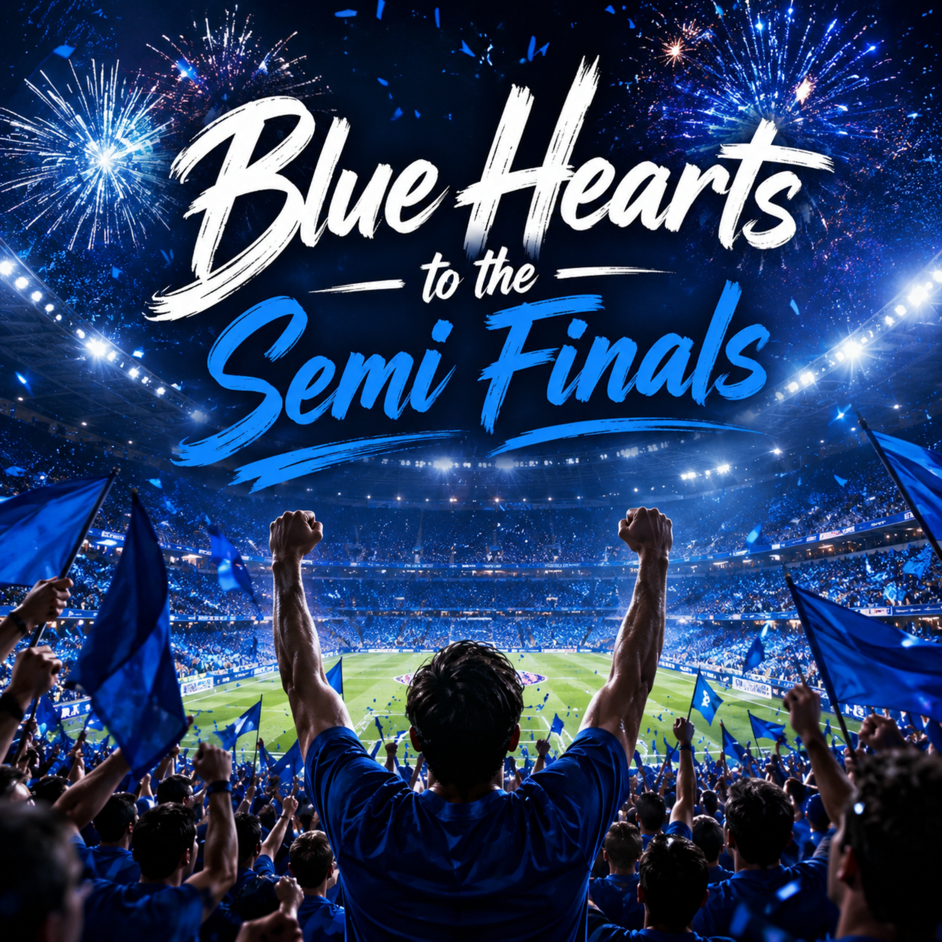 Blue Hearts to the Semi Finals (Argentina আর্জেন্টিনা) by Rabiul Karim cover art