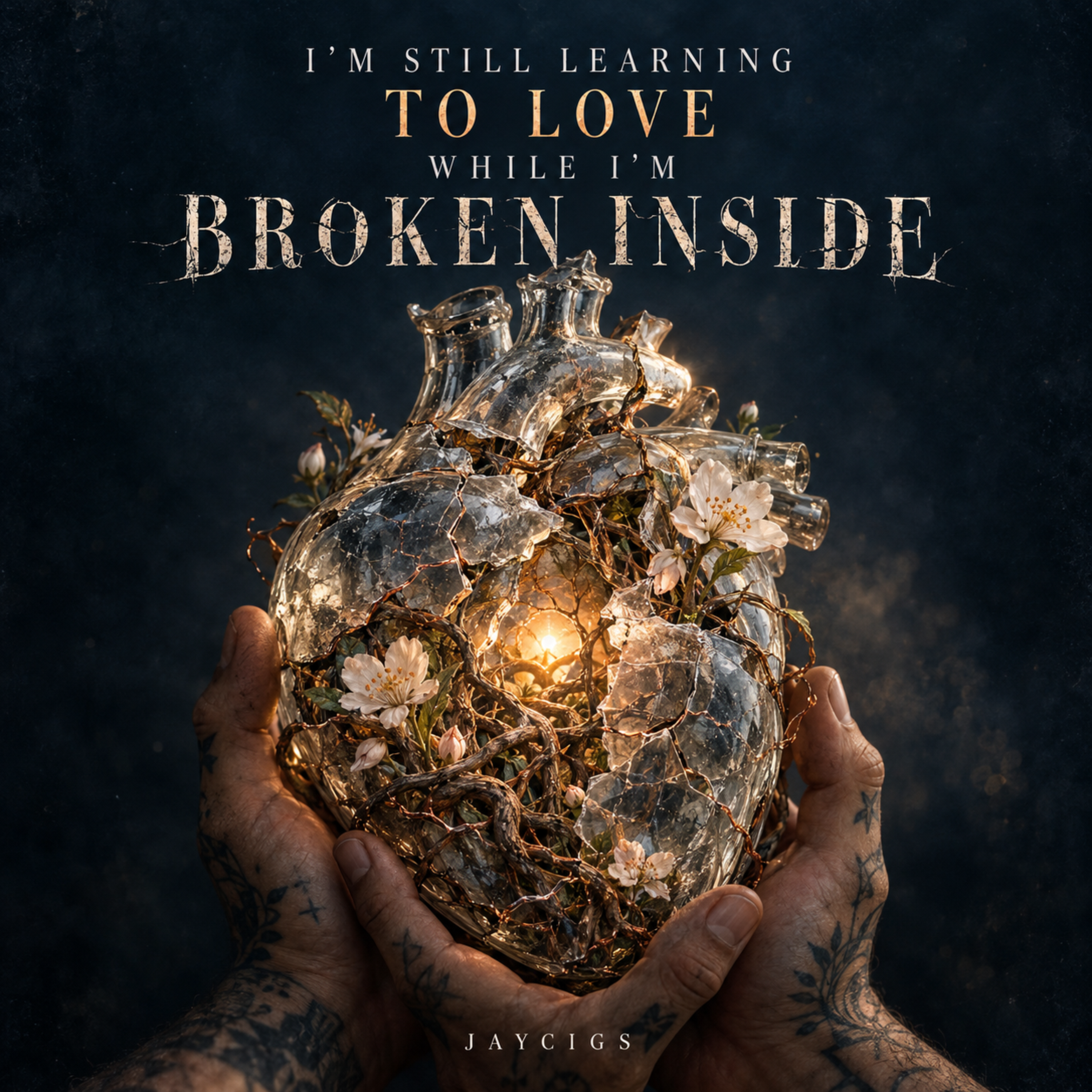 I’m still learning to love when I’m broken inside by Jaycigs cover art