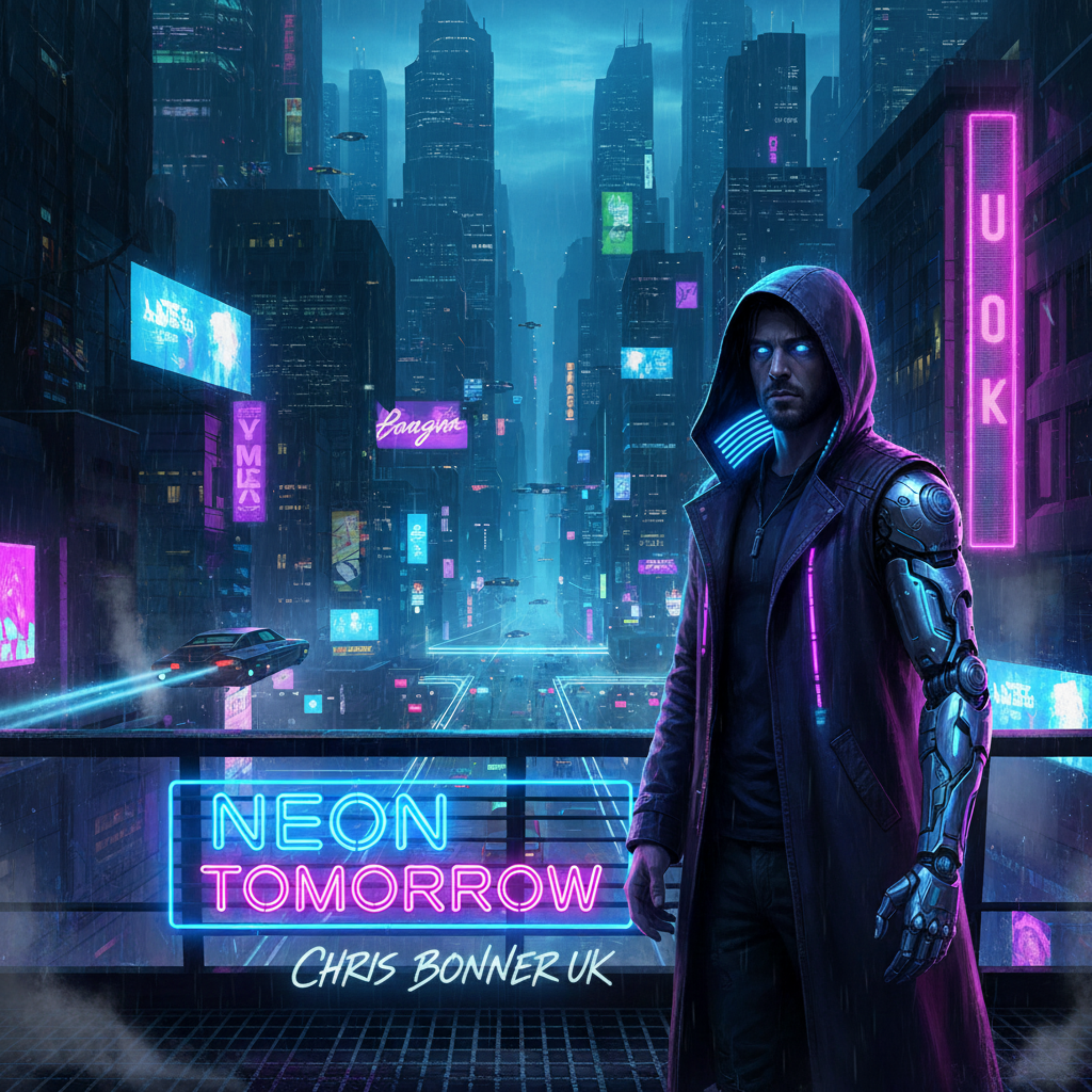 Neon Tomorrow by Chris Bonner UK cover art