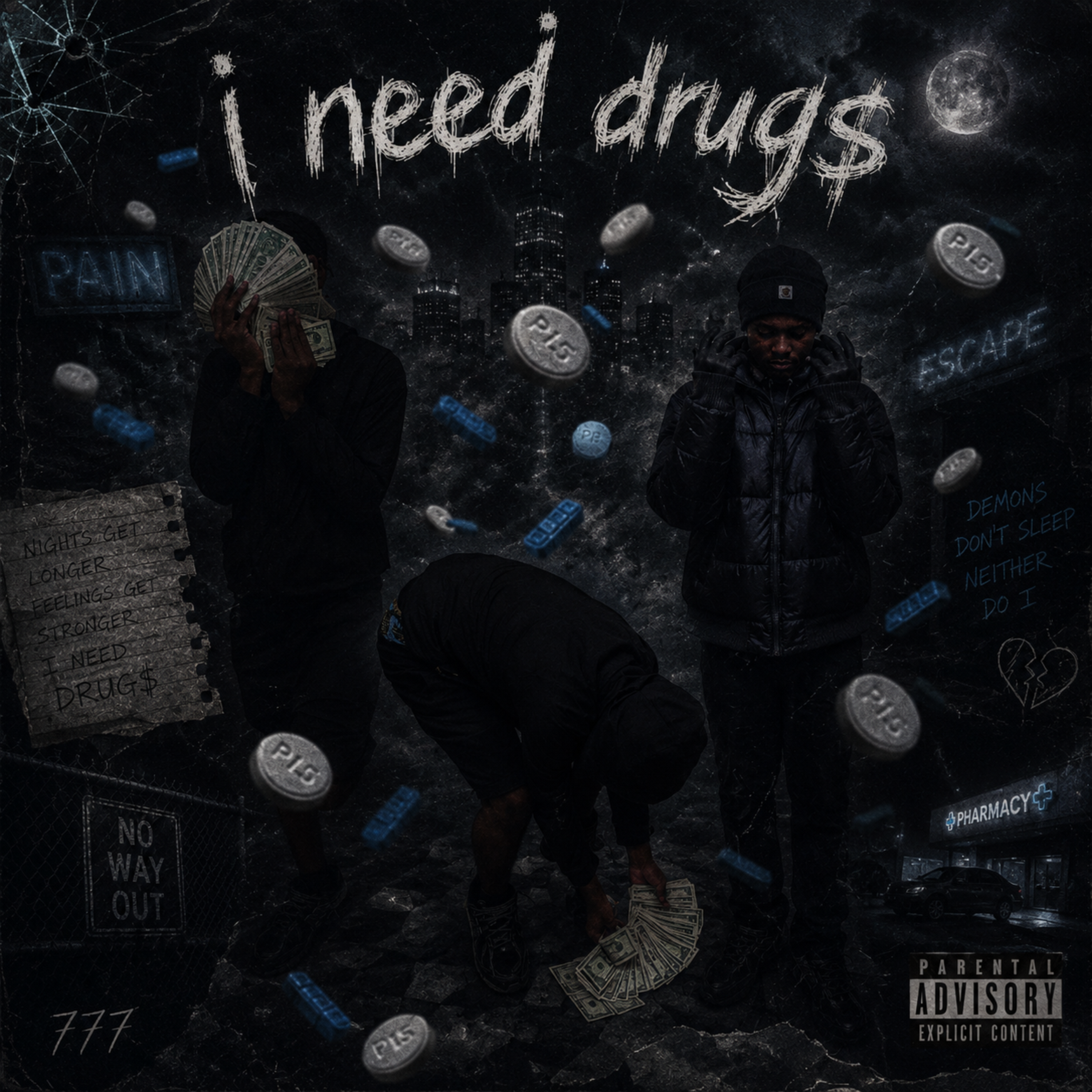 I Need Drugs by 1F1M VXNN cover art