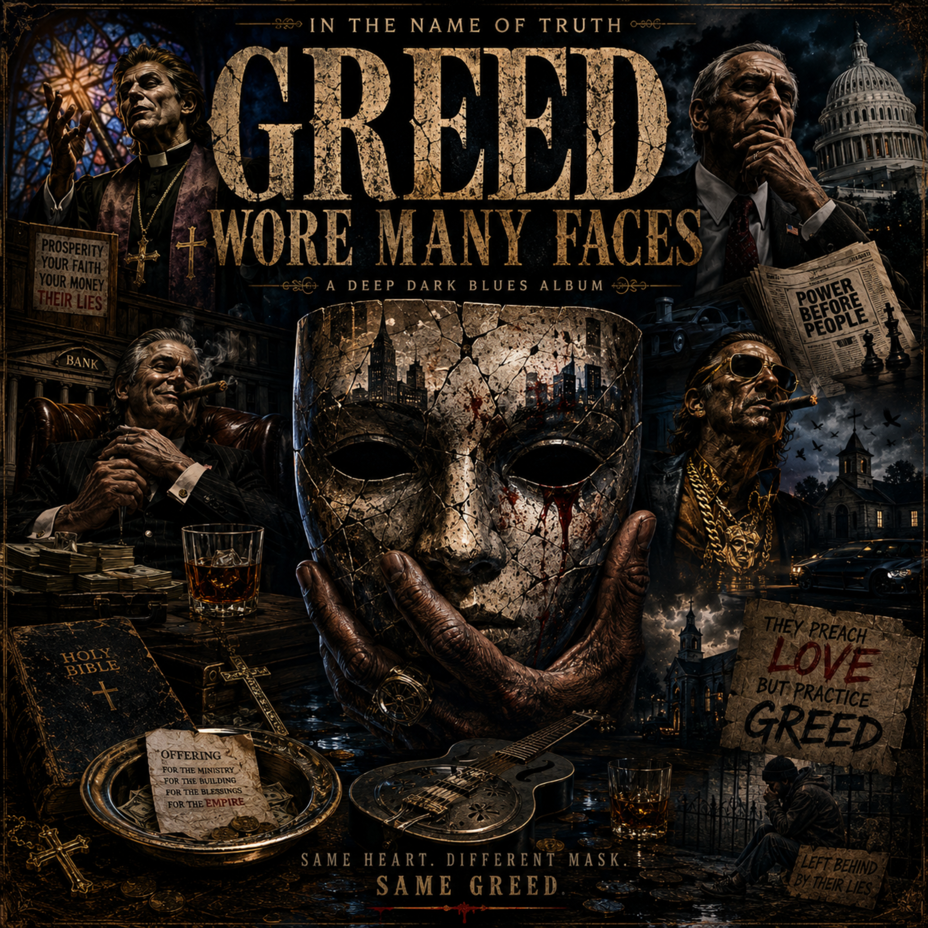 Greed Wore Many Faces by Gospel & Blues Meets Country cover art