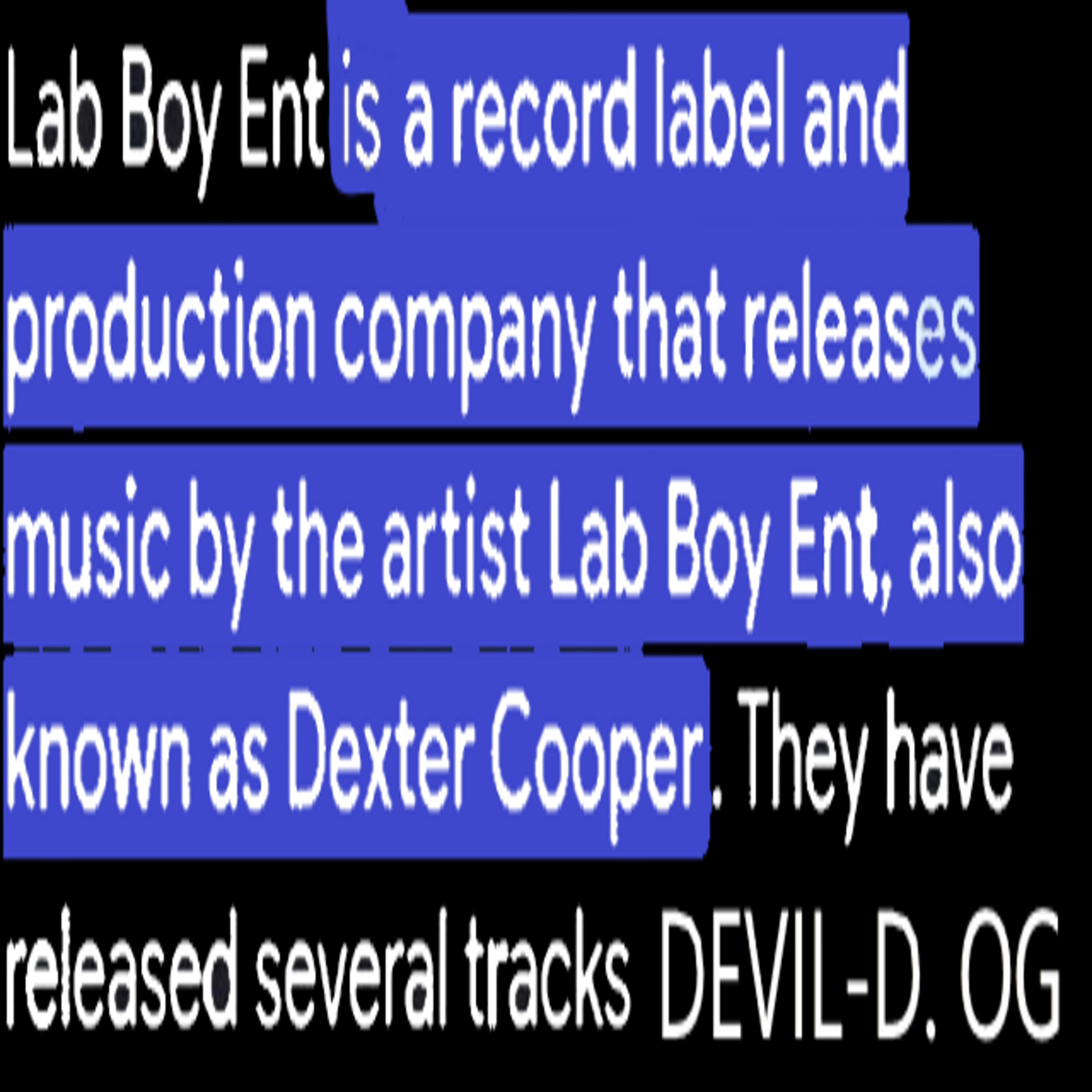 LAB BOY ENT 2 artwork