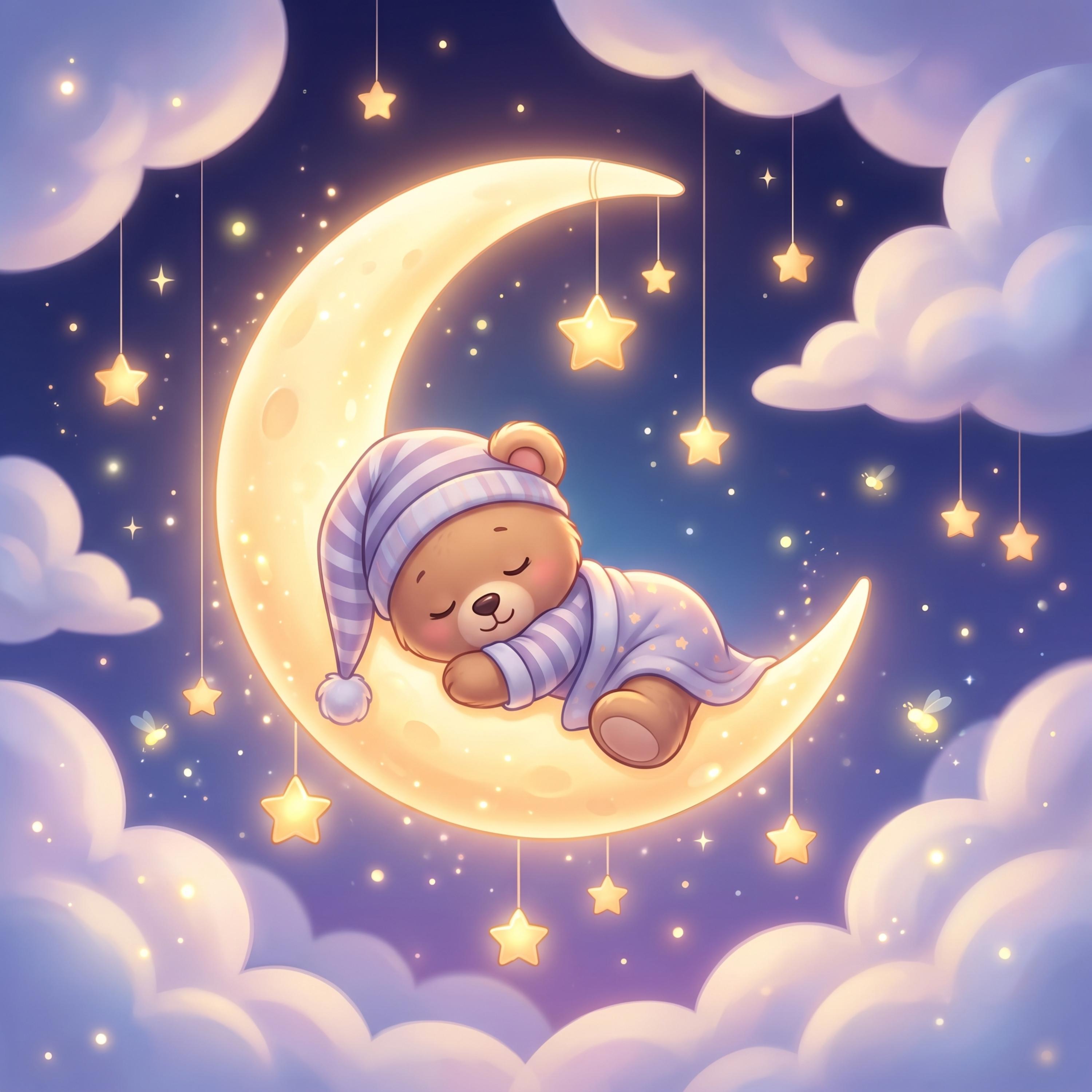 Baby Sleep Lullaby Dulces Sueños Moon Dream Calm Night artwork