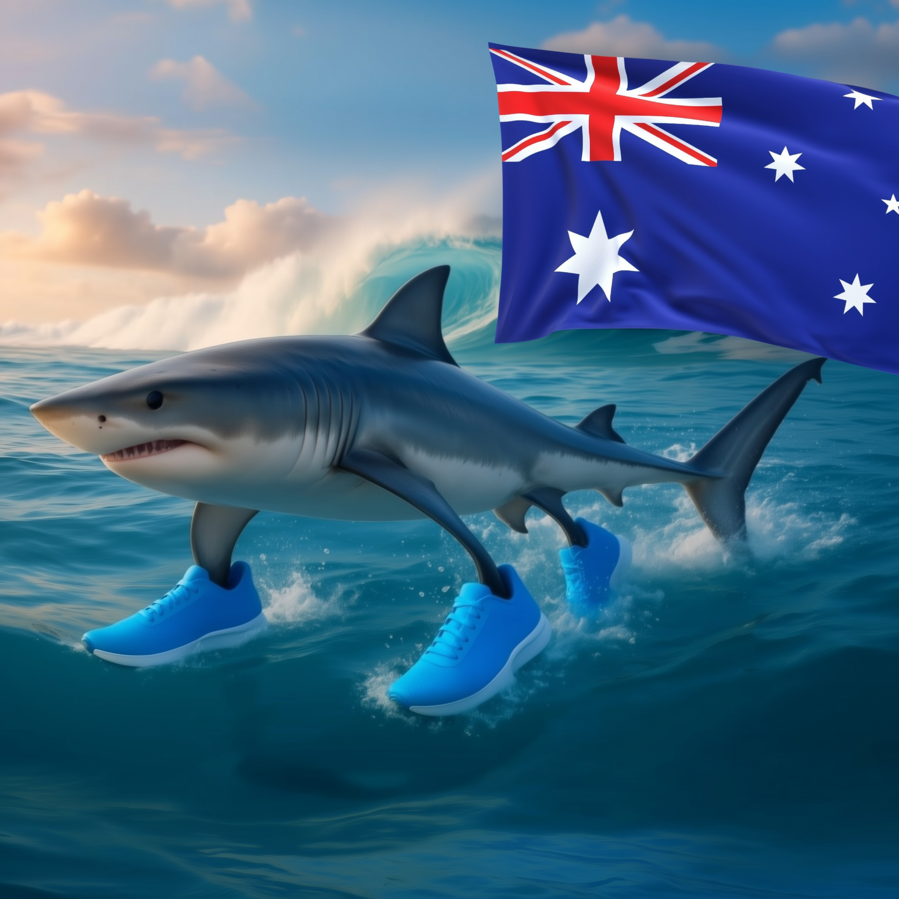 Tralalero Tralala swim's To Australia artwork