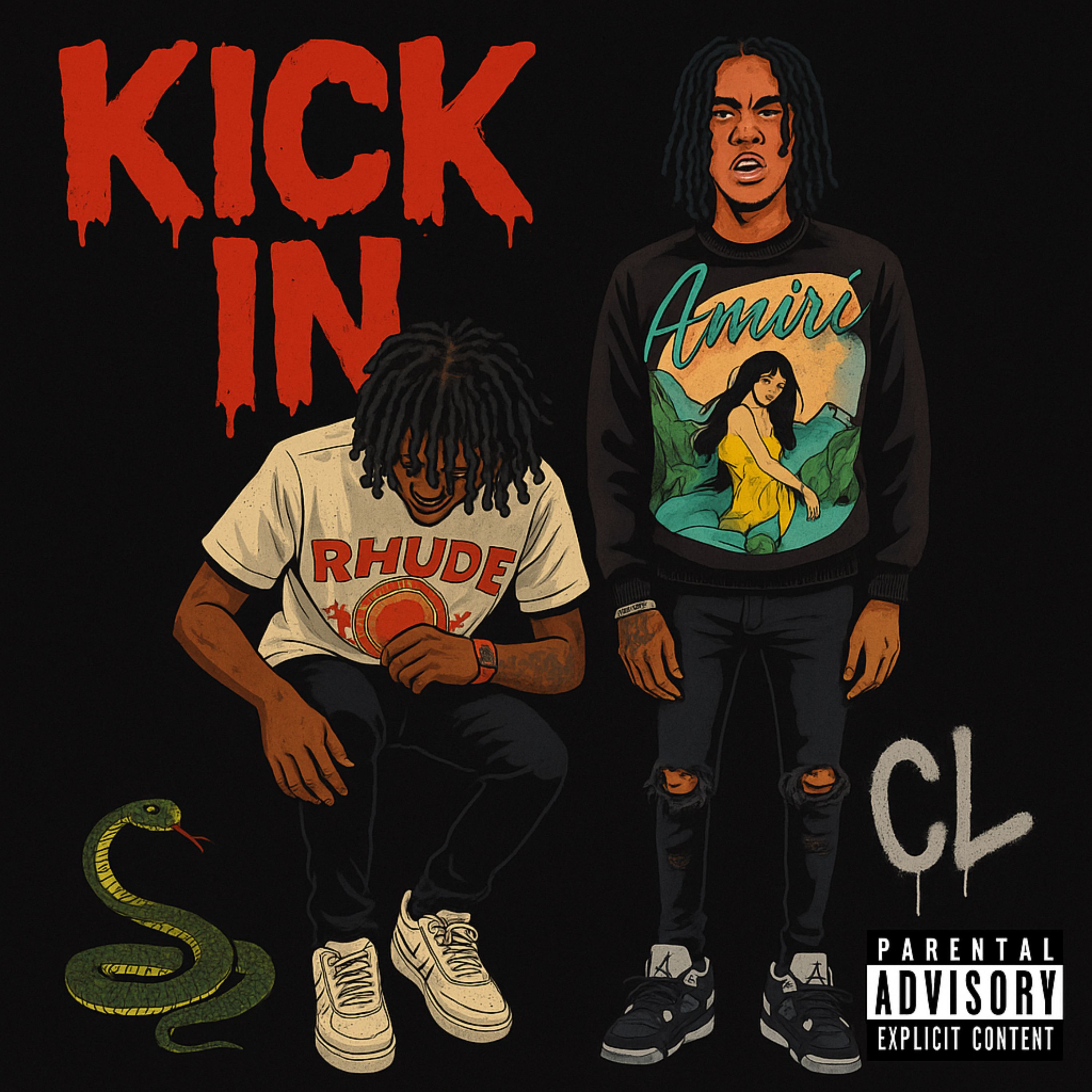 Kick in artwork