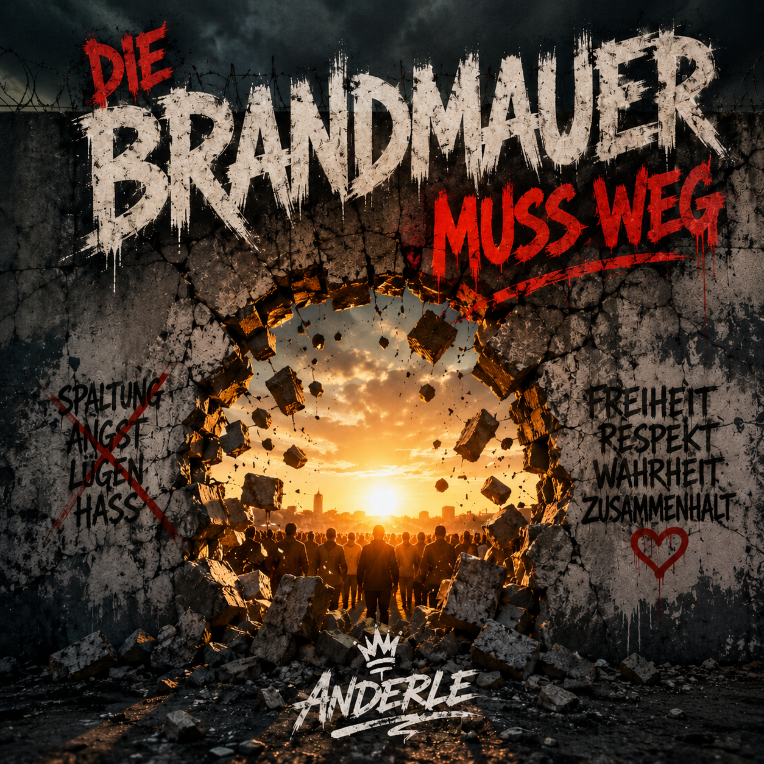 DIE BRANDMAUER MUSS WEG by Anderle cover art