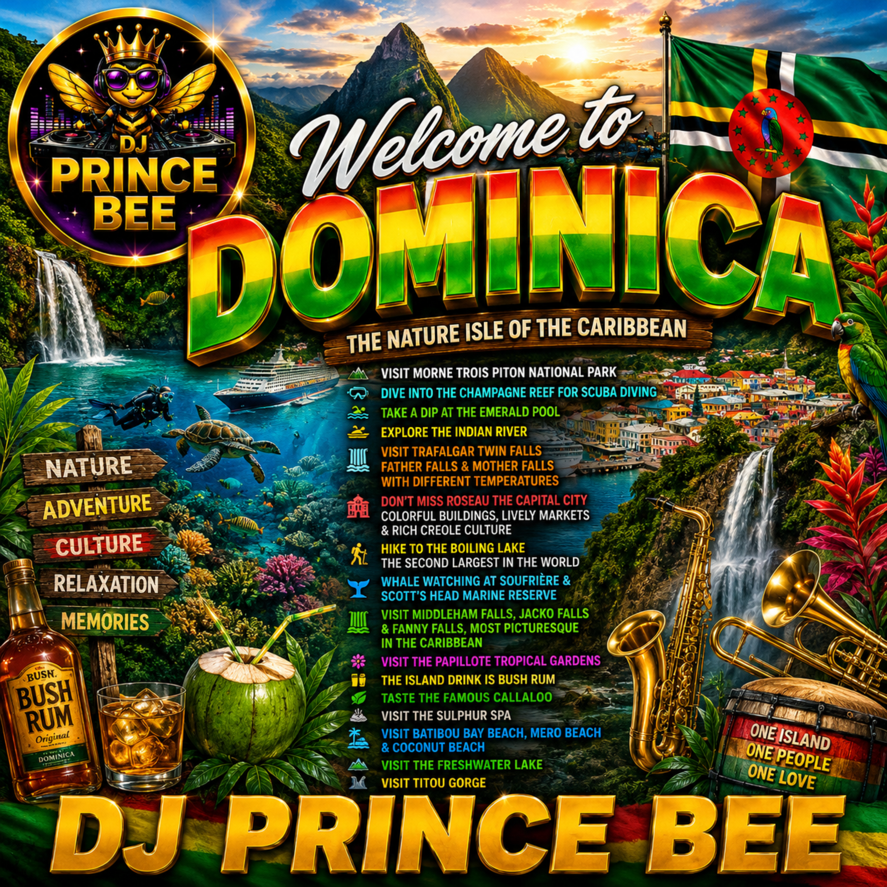 Welcome To Dominica by DJ PRINCE BEE cover art