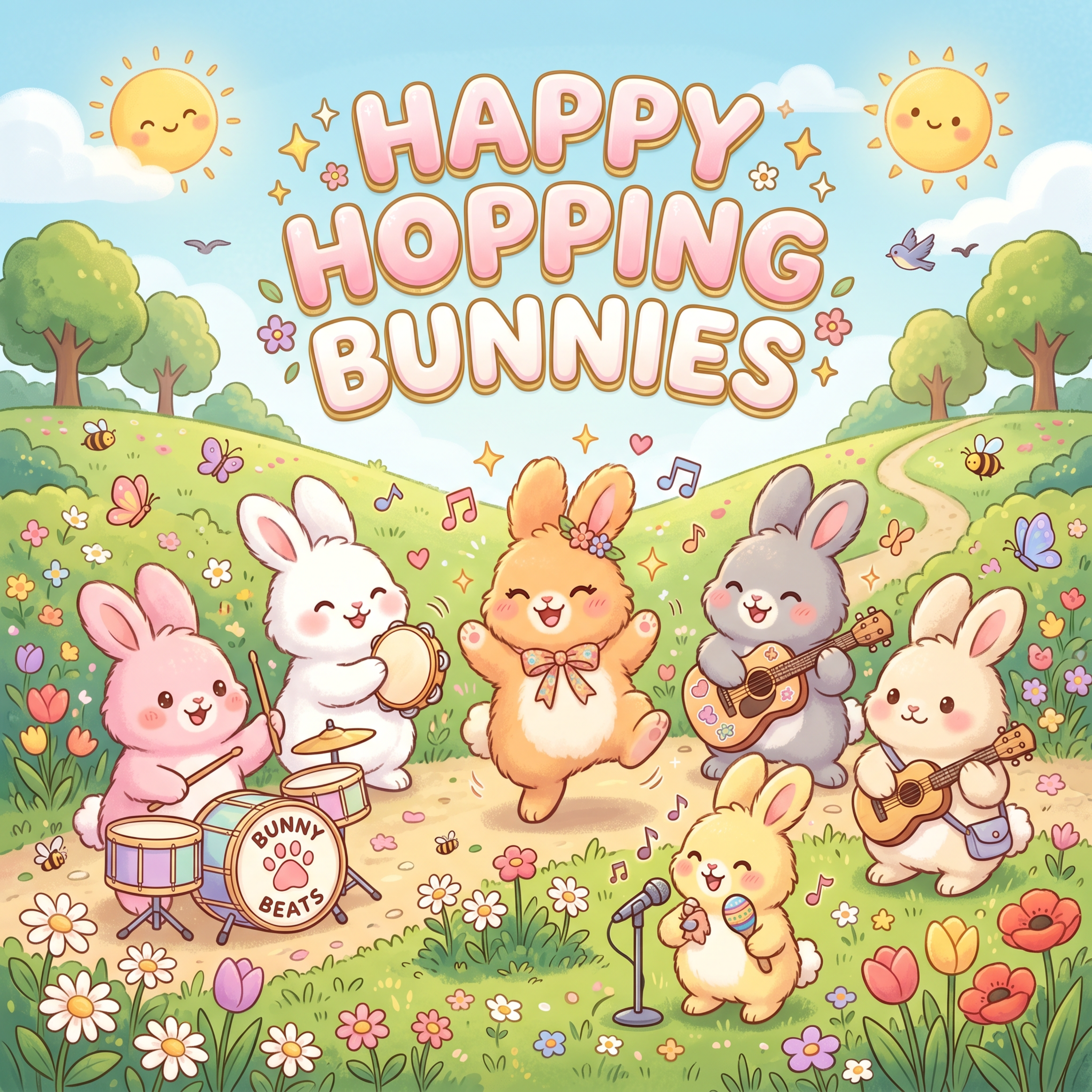 Happy Hopping Bunnies artwork