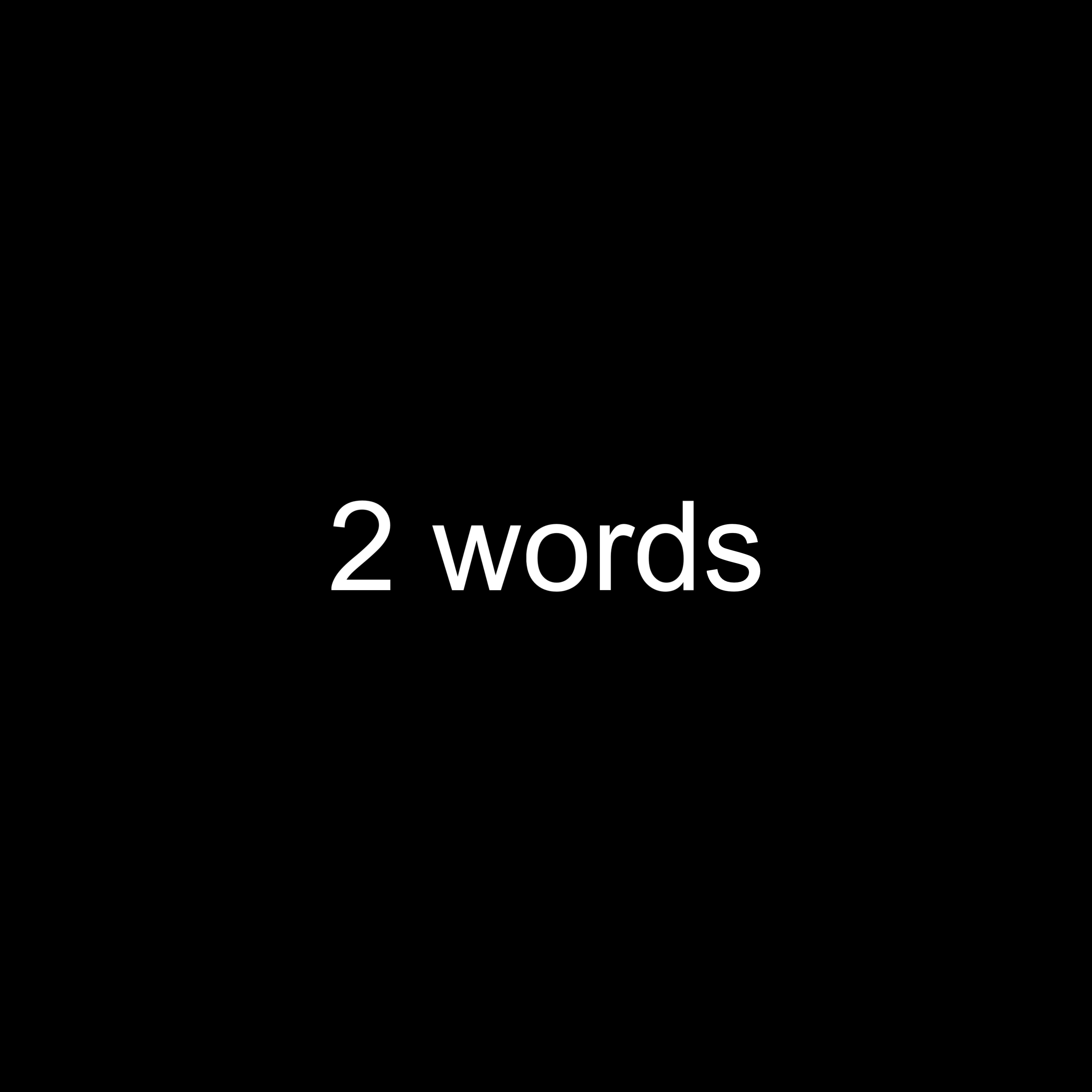 2 words artwork