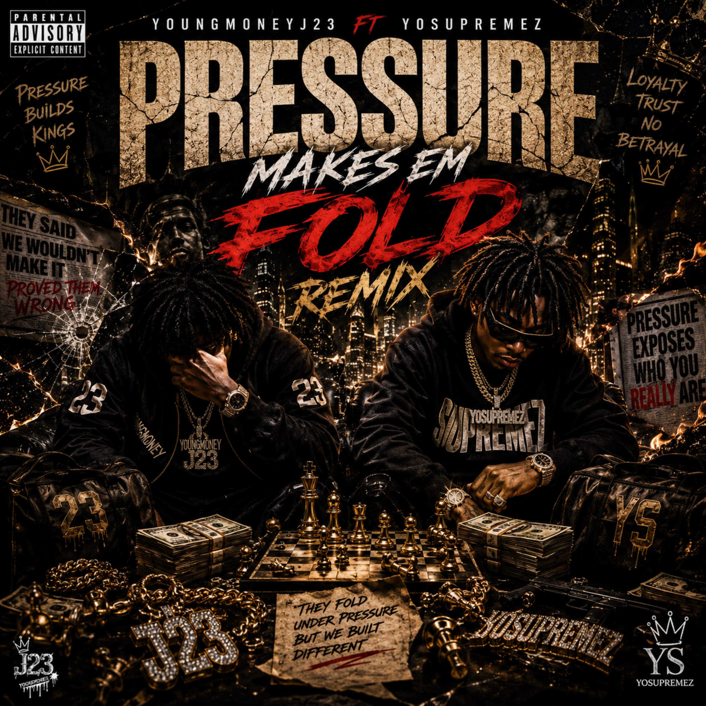 Pressure Makes Em Fold (Remix) by YoungMoneyJ23 cover art