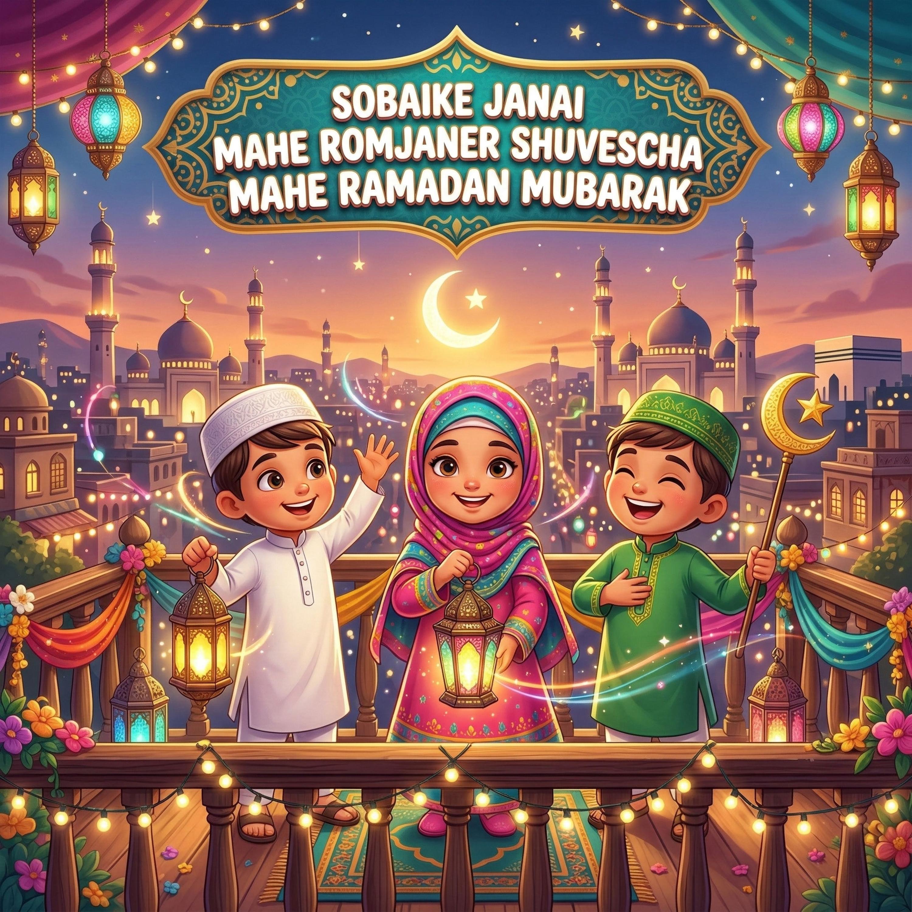 সবাইকে জানাই মাহে রমজানের শুভেচ্ছা রমাদান মোবারক Sobaike Janai Mahe Romjaner Shuvescha Ramadan Mubarak by Mubin TusHar cover art