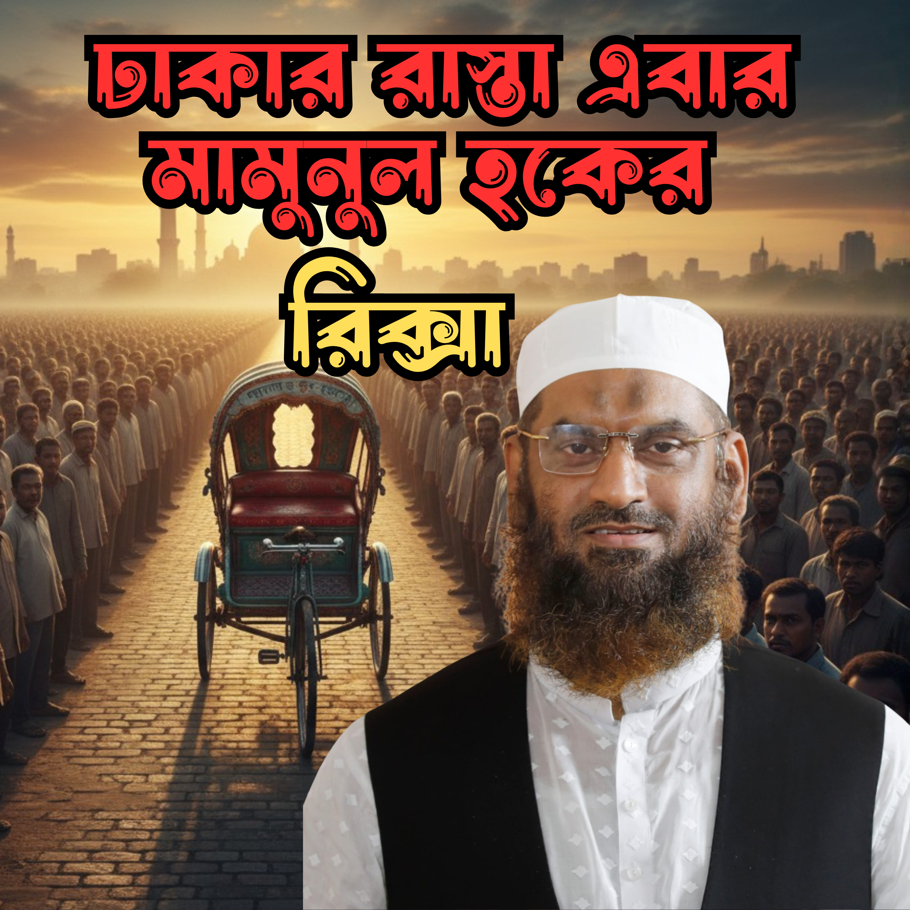 ঢাকার রাস্তা এবার মামুনুল হকের রিক্সা artwork