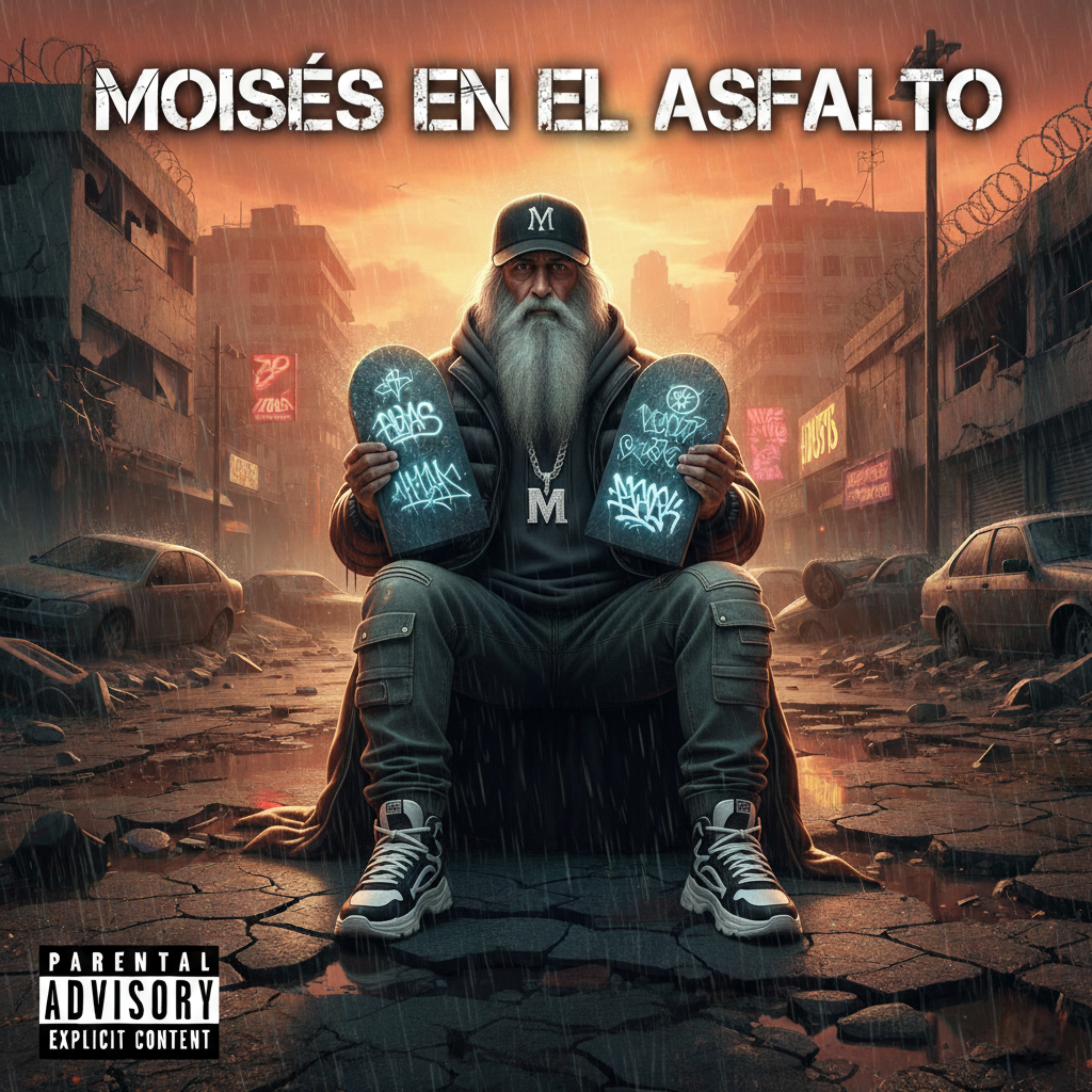 Moisés en el Asfalto artwork