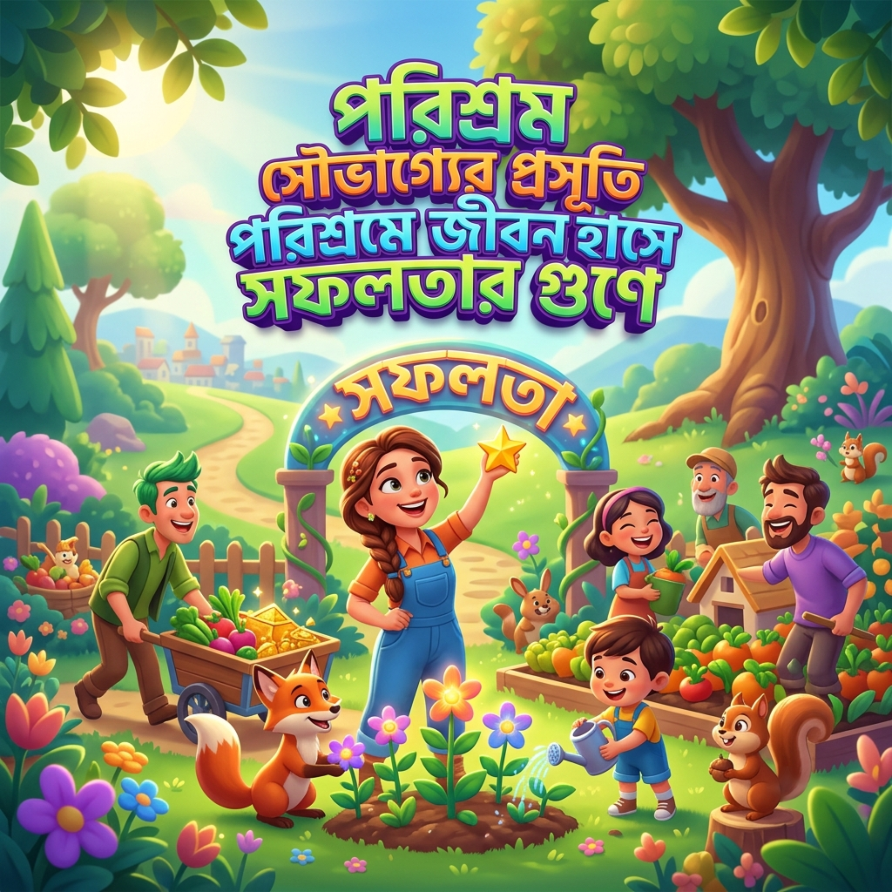 পরিশ্রম সৌভাগ্যের প্রসূতি পরিশ্রমে জীবন হাসে সফলতার গুণে Porishrom Souvagger Prosuti Porishrome Jibon Hashe Shofolotar Gune by Mubin TusHar cover art
