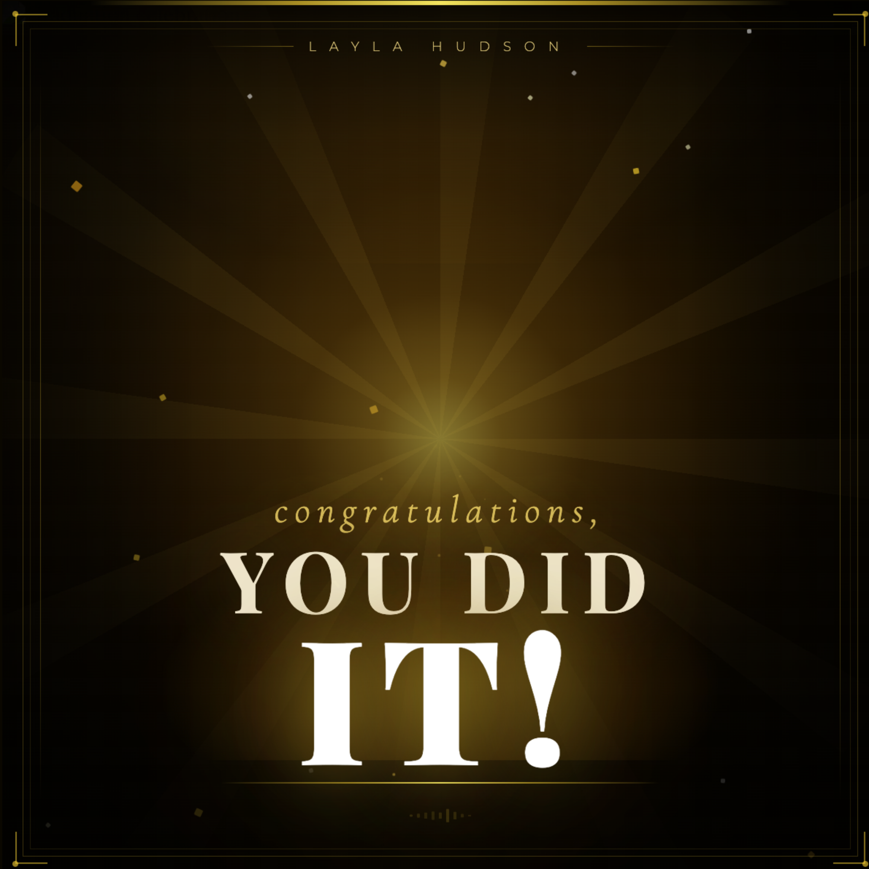 Congratulations, You Did It artwork