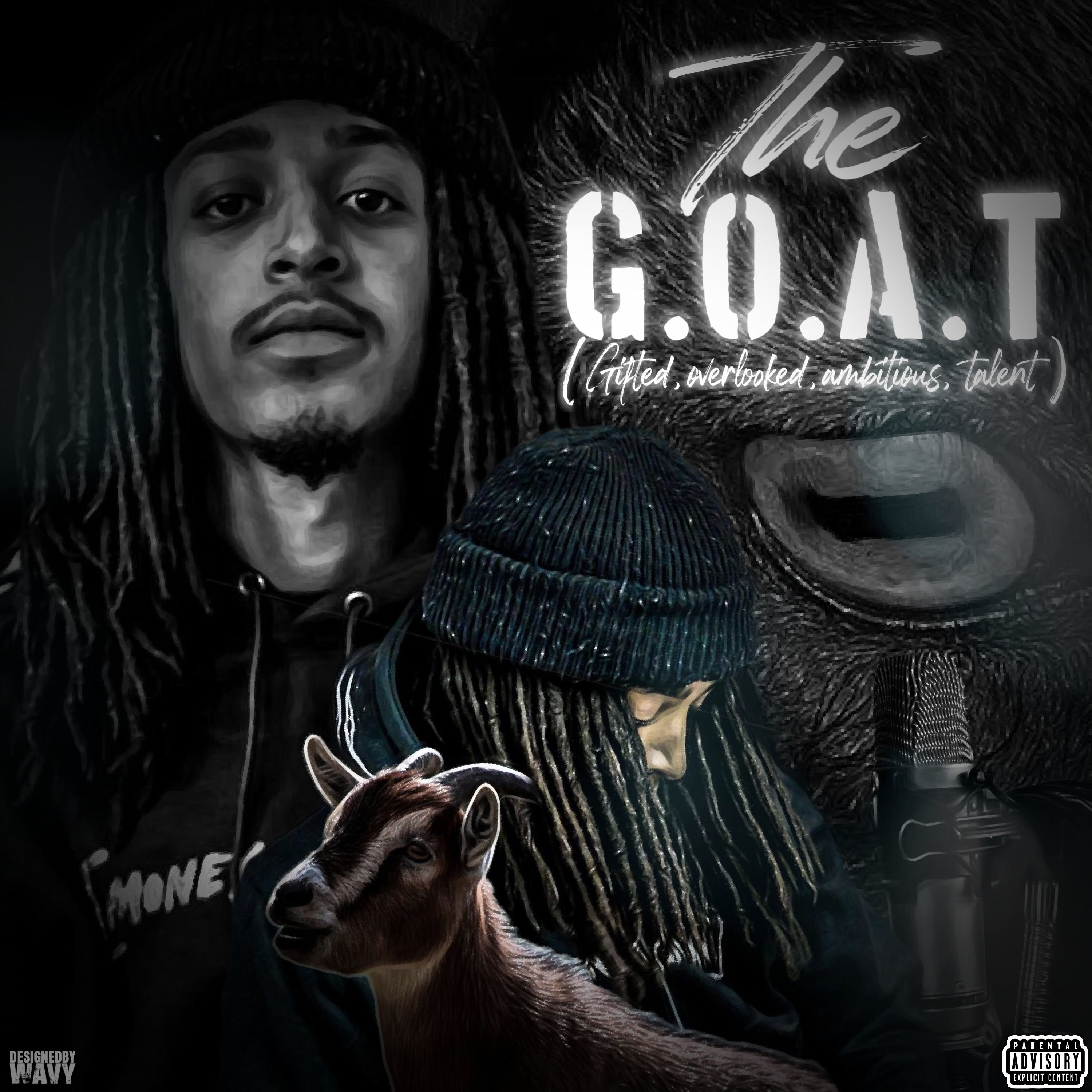 The G.O.A.T. (Gifted, Overlooked, Ambitious, Talent) artwork