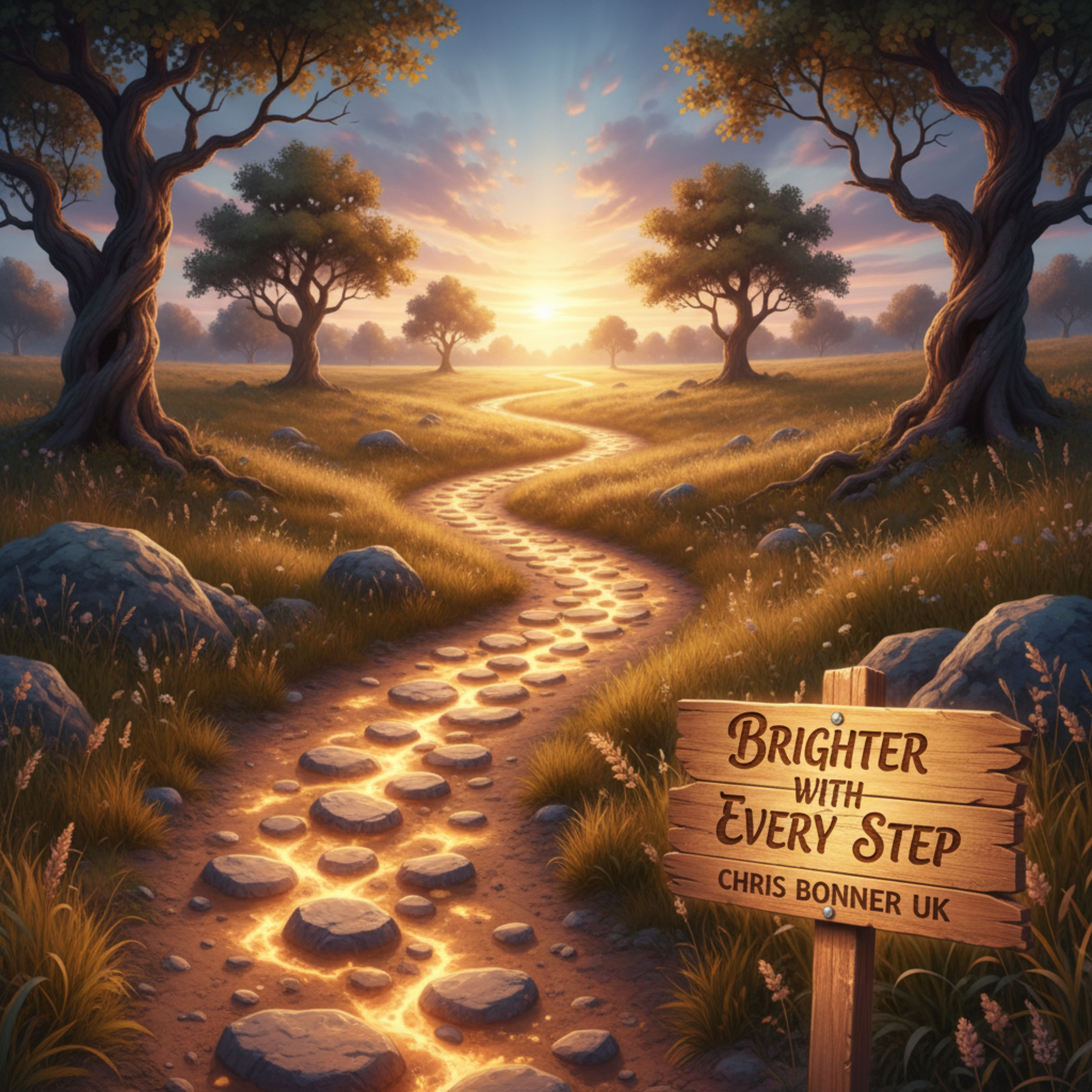 Brighter With Every Step by Chris Bonner UK cover art