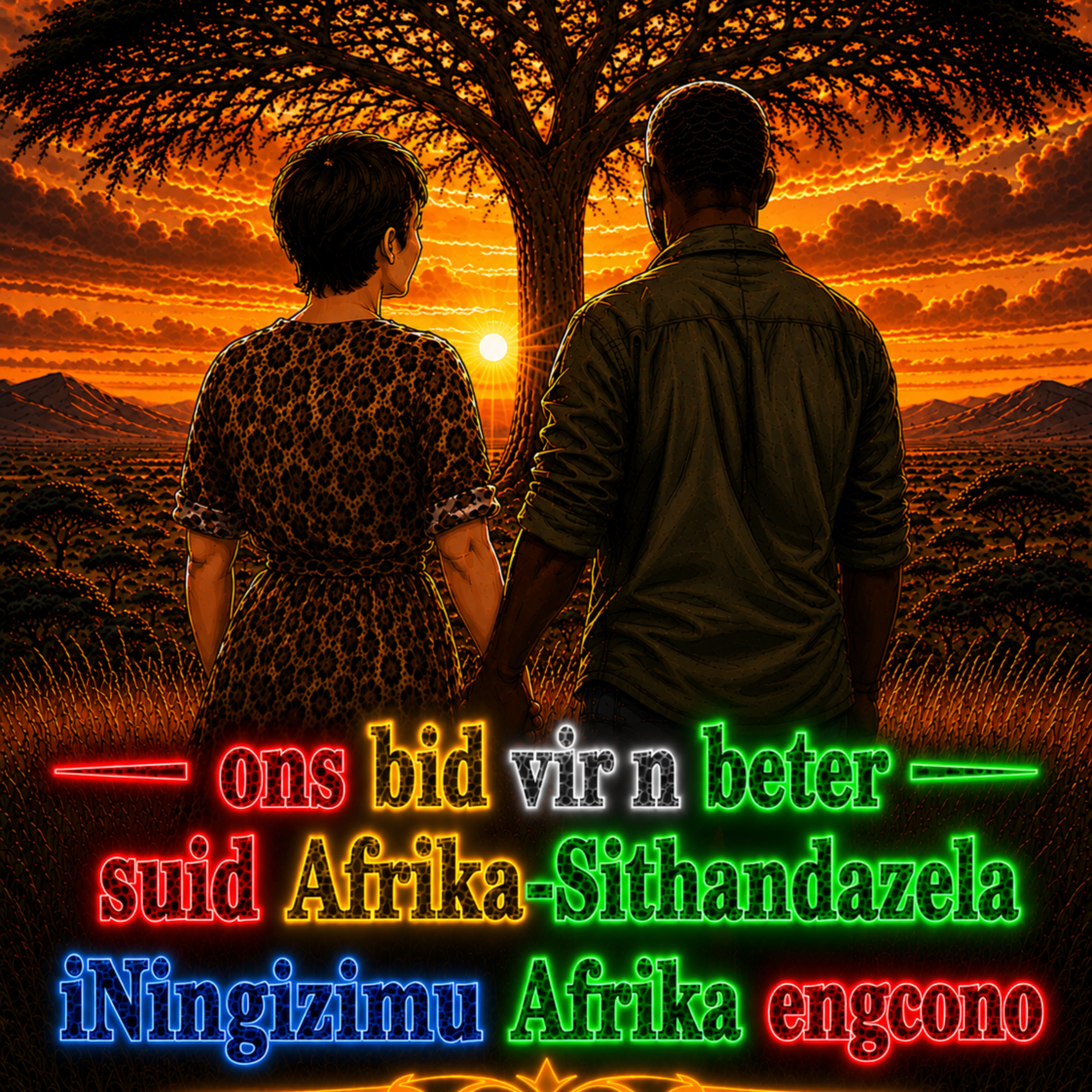 ons bid vir n beter suid Afrika-Sithandazela iNingizimu Afrika engcono. by glow flower cover art