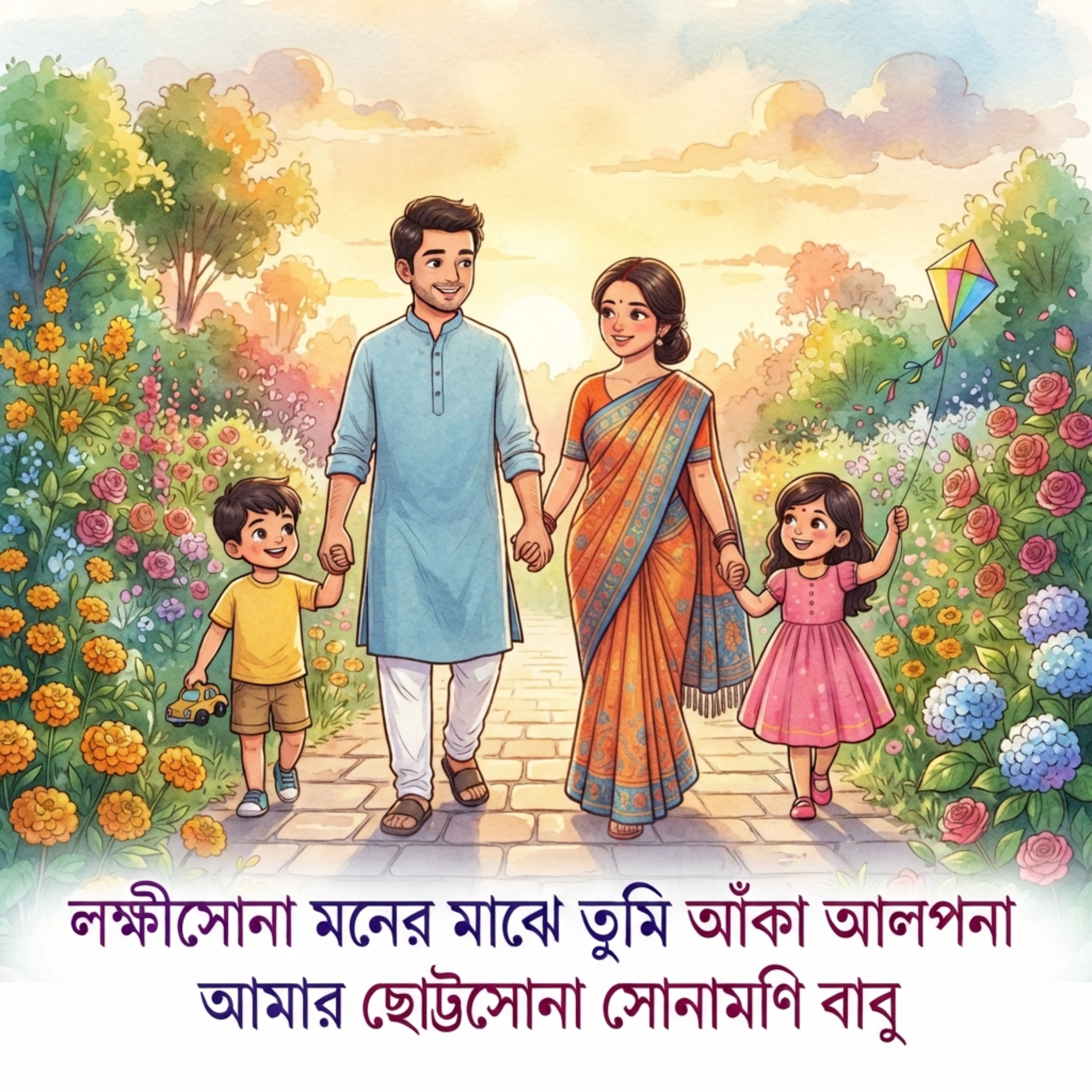 লক্ষীসোনা মনের মাঝে তুমি আঁকা আলপনা আমার ছোট্টসোনা সোনামণি বাবু (Lokkhi Sona Moner Maje Tumi Aka Alpona Amar Chottosona Sunamoni Babu) by Mubin TusHar cover art