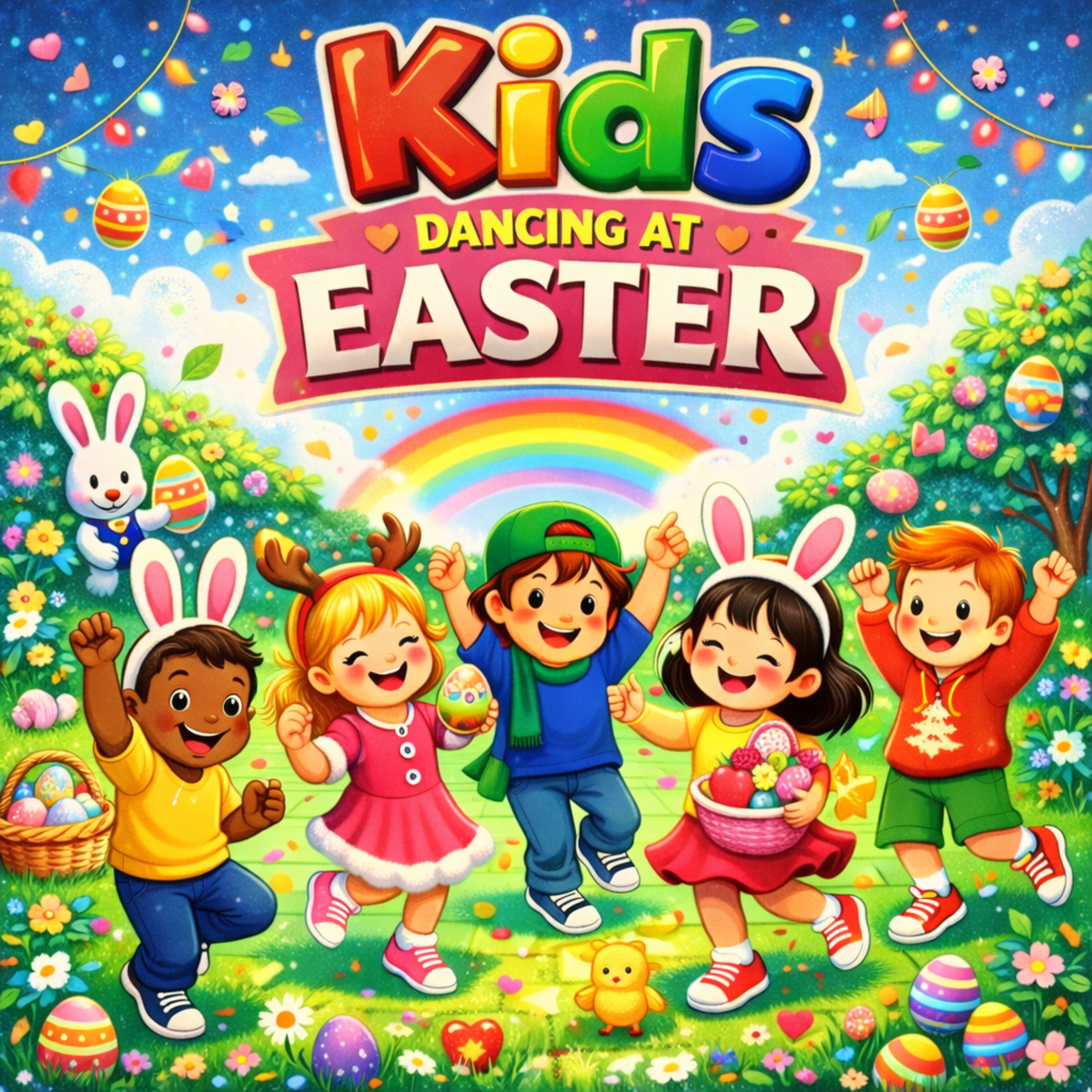 KIDS Dancing At EASTER artwork