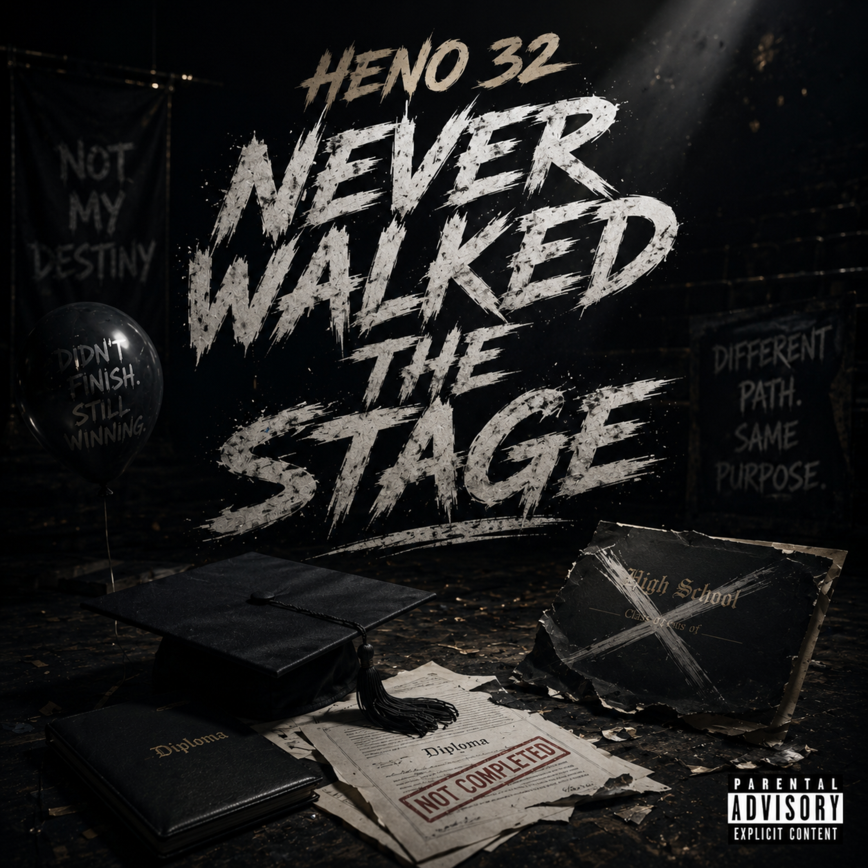 Never Walked The Stage by Heno 32 cover art