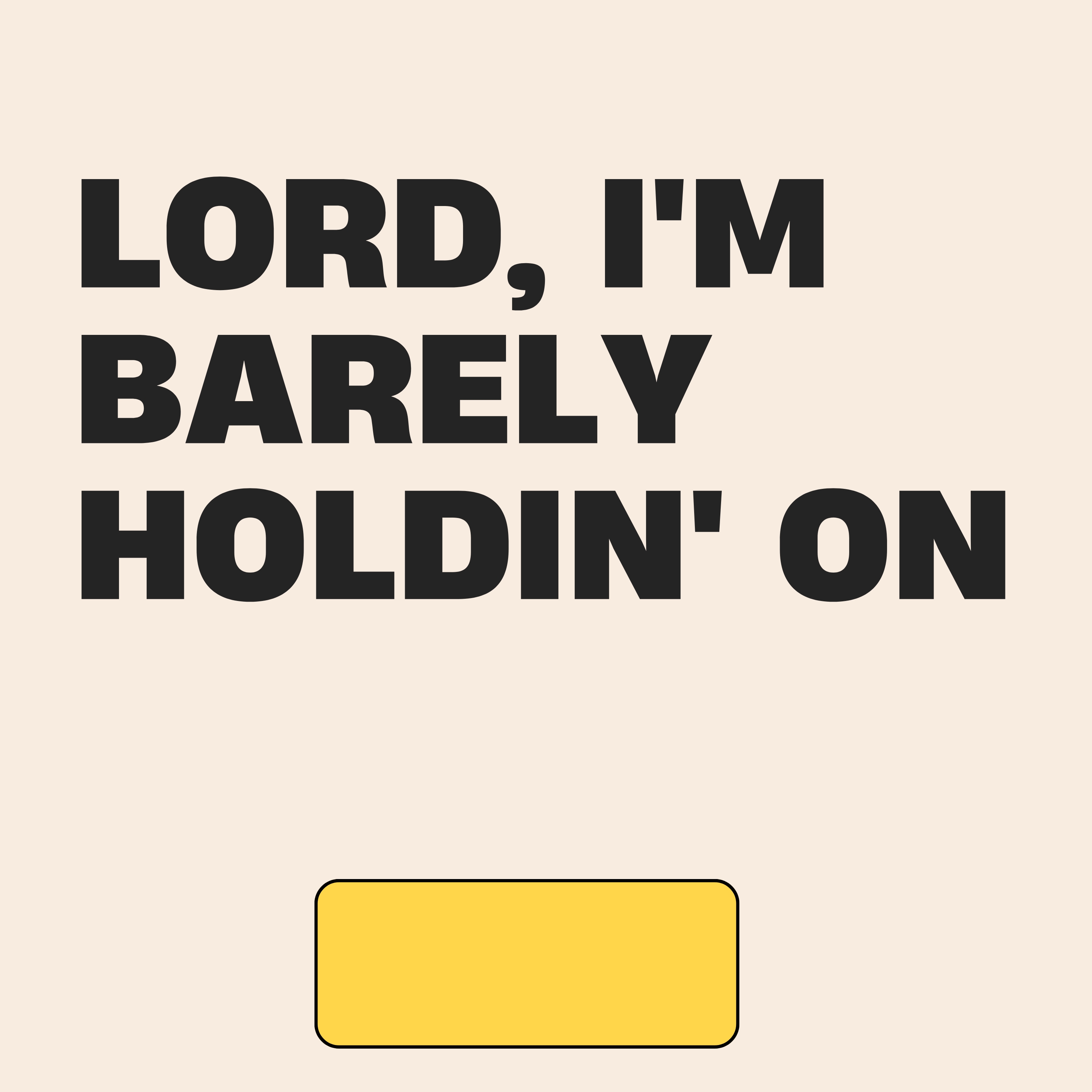 Lord, I'm barely holdin' on by Umaja cover art