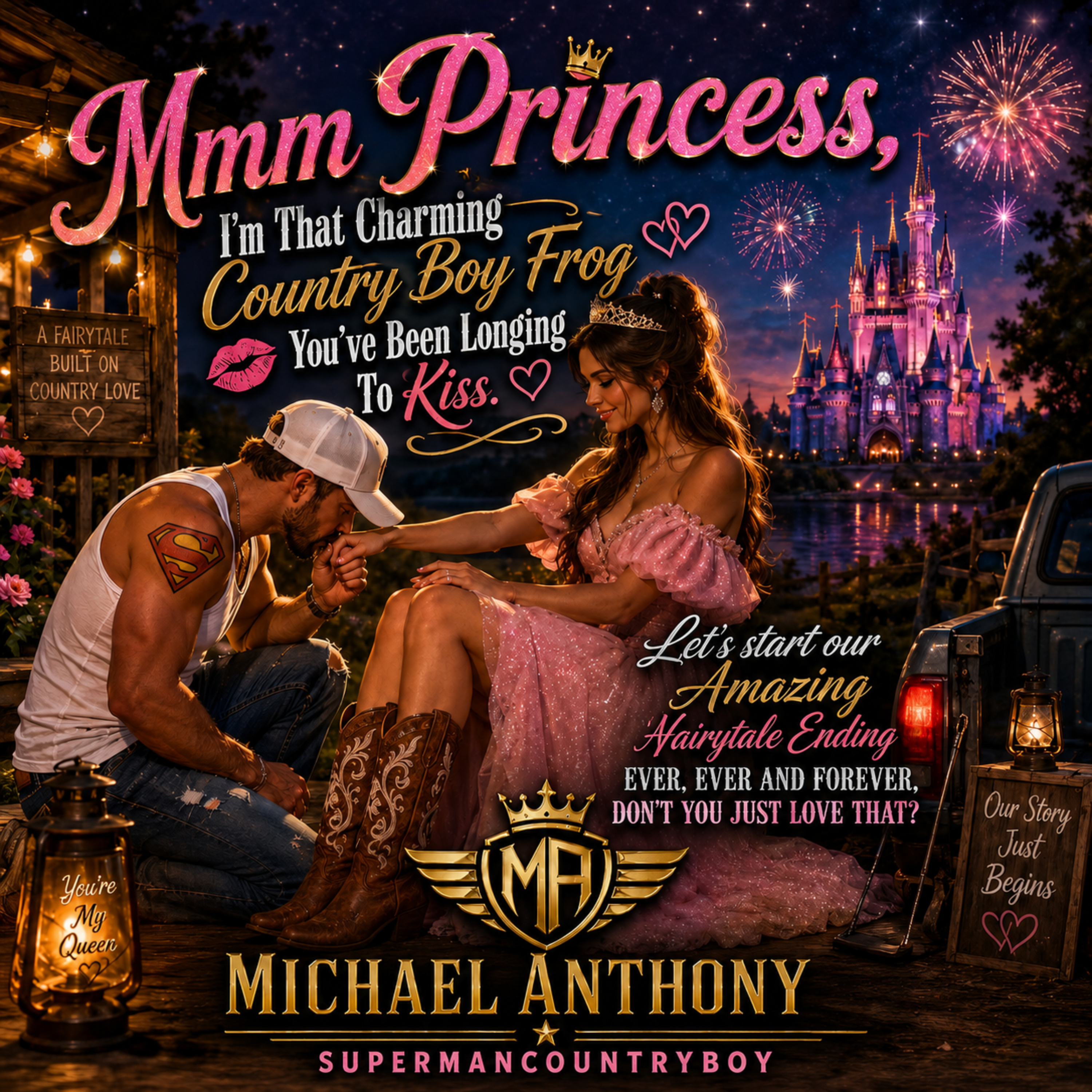 Mmm Princess, I’m That Charming Country Boy Frog You’ve Been Longing To Kiss by Michael Anthony SupermanCountryboy cover art