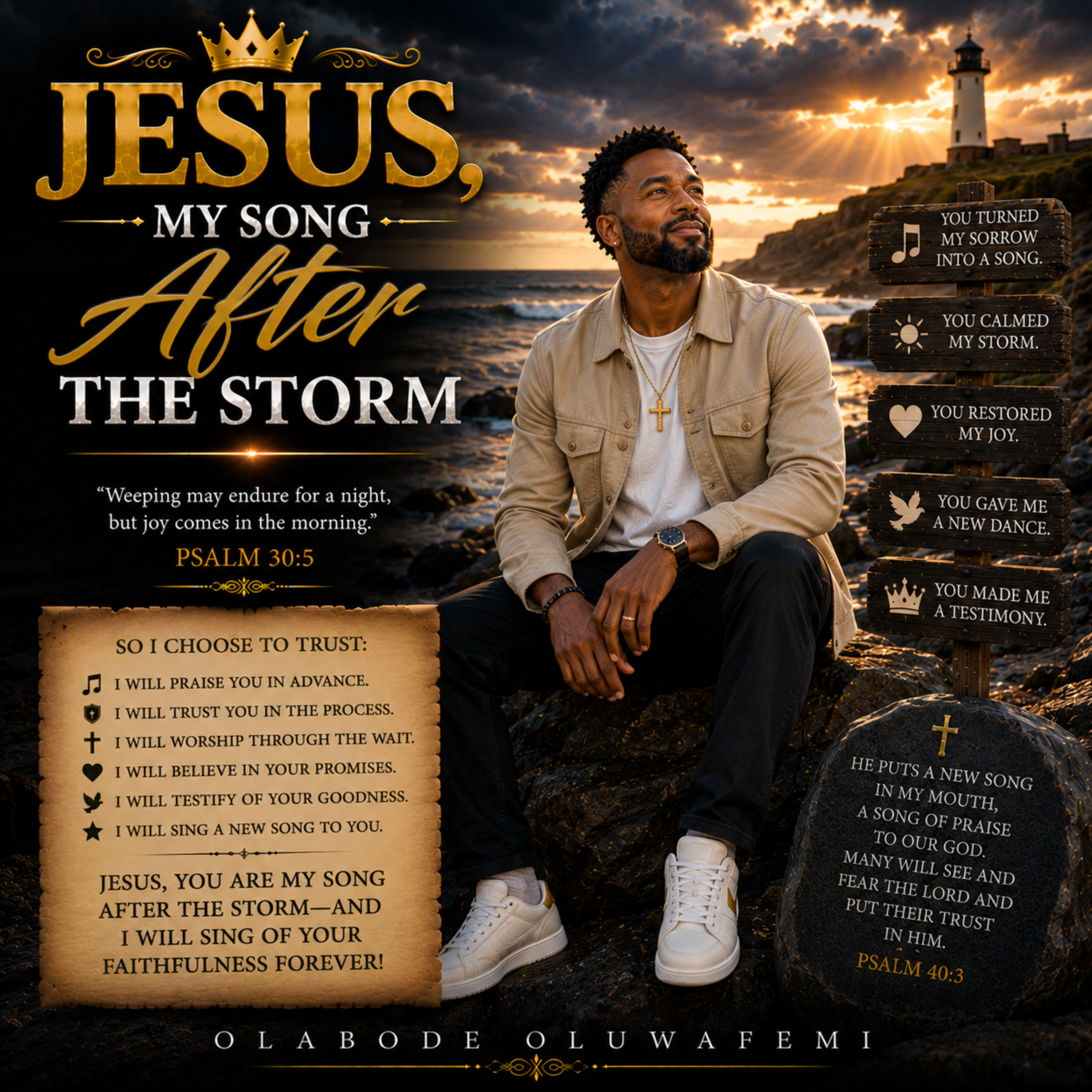 Jesus, My Song After the Storm by olabode oluwafemi cover art