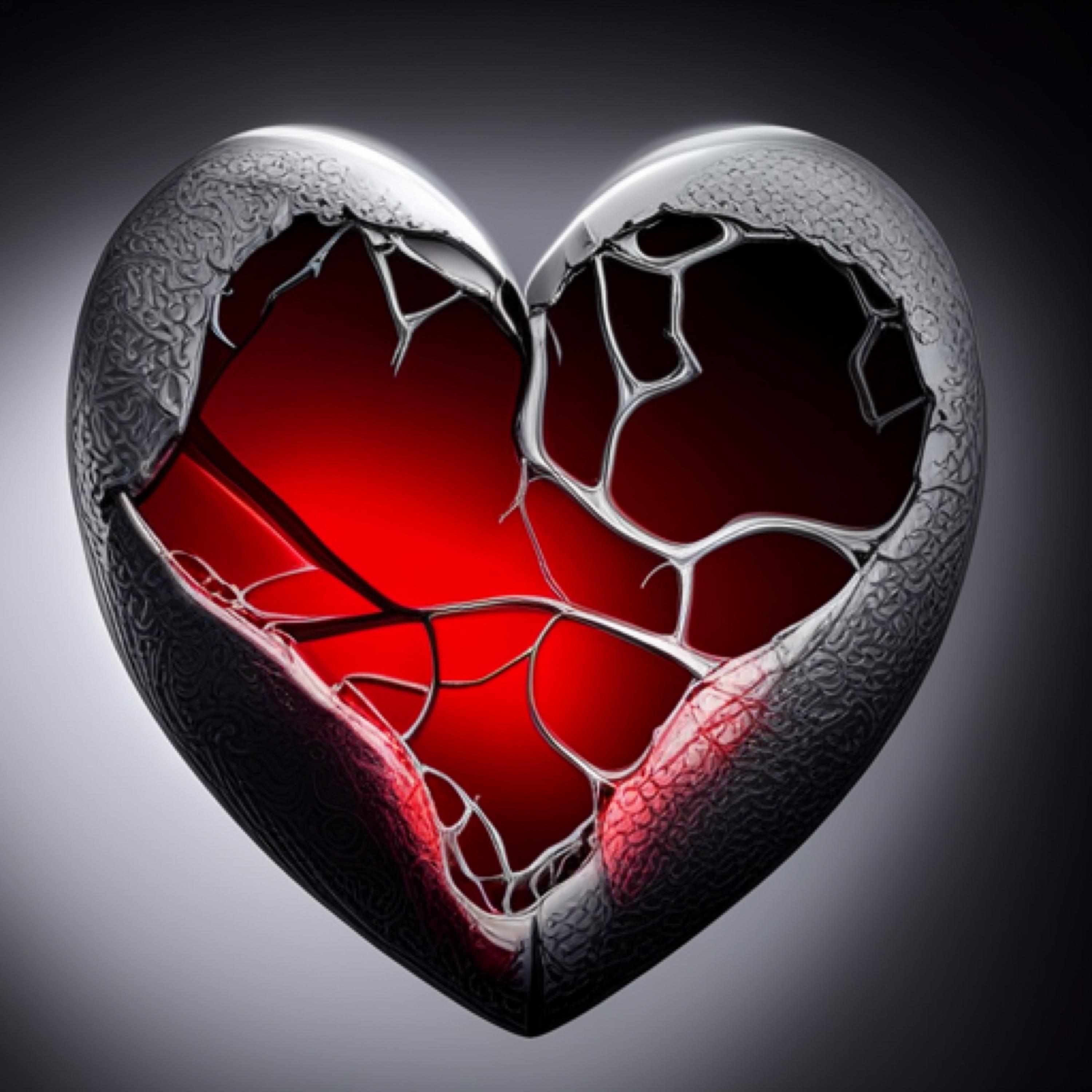 Heart broken artwork