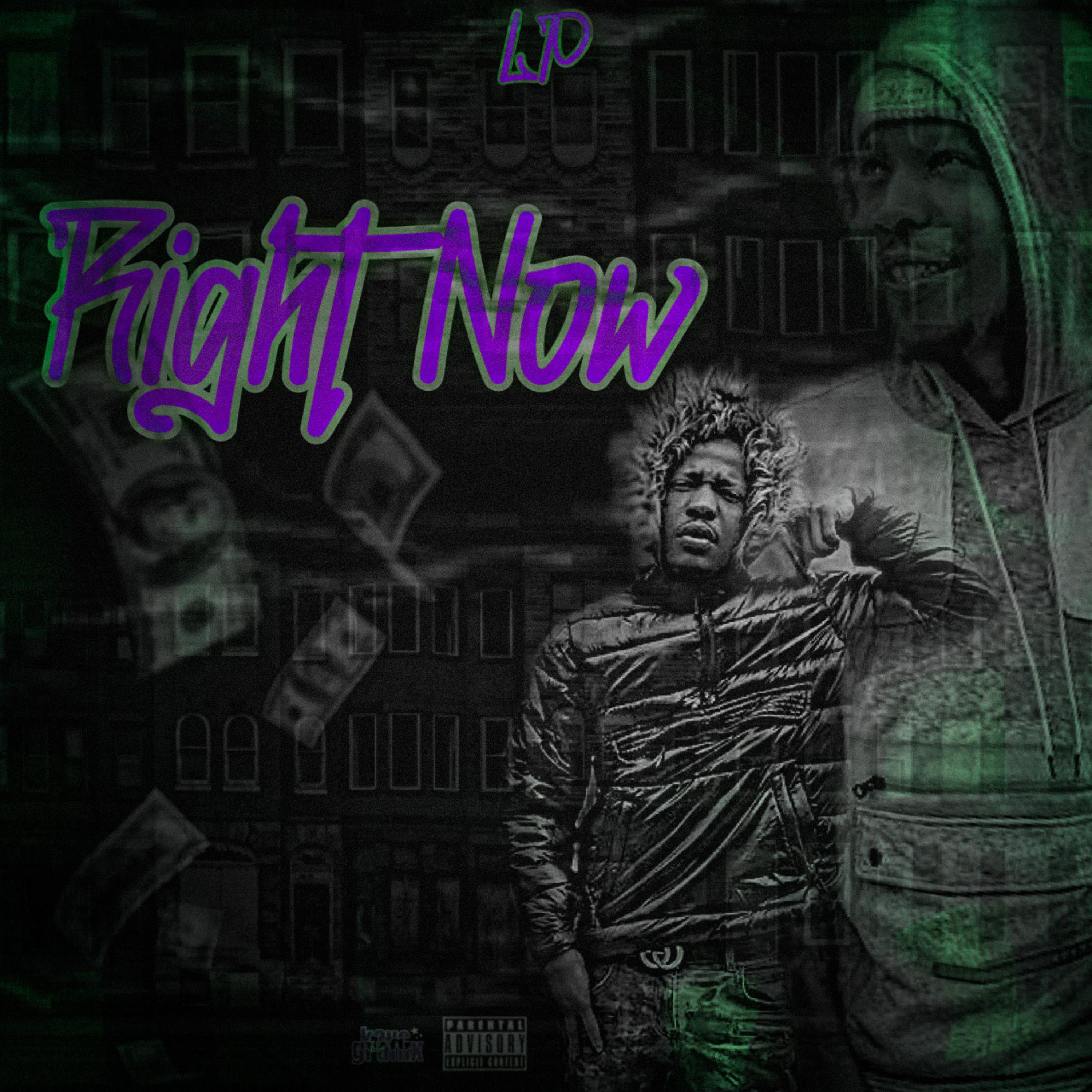 RIGHT NOW by LP cover art
