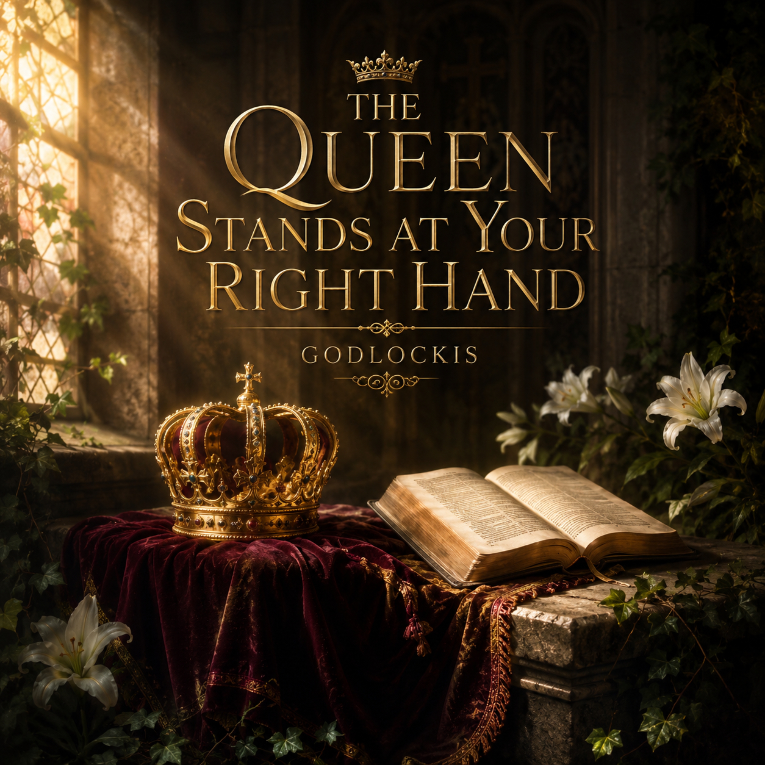 The Queen Stands at Your Right Hand by Godlockis cover art