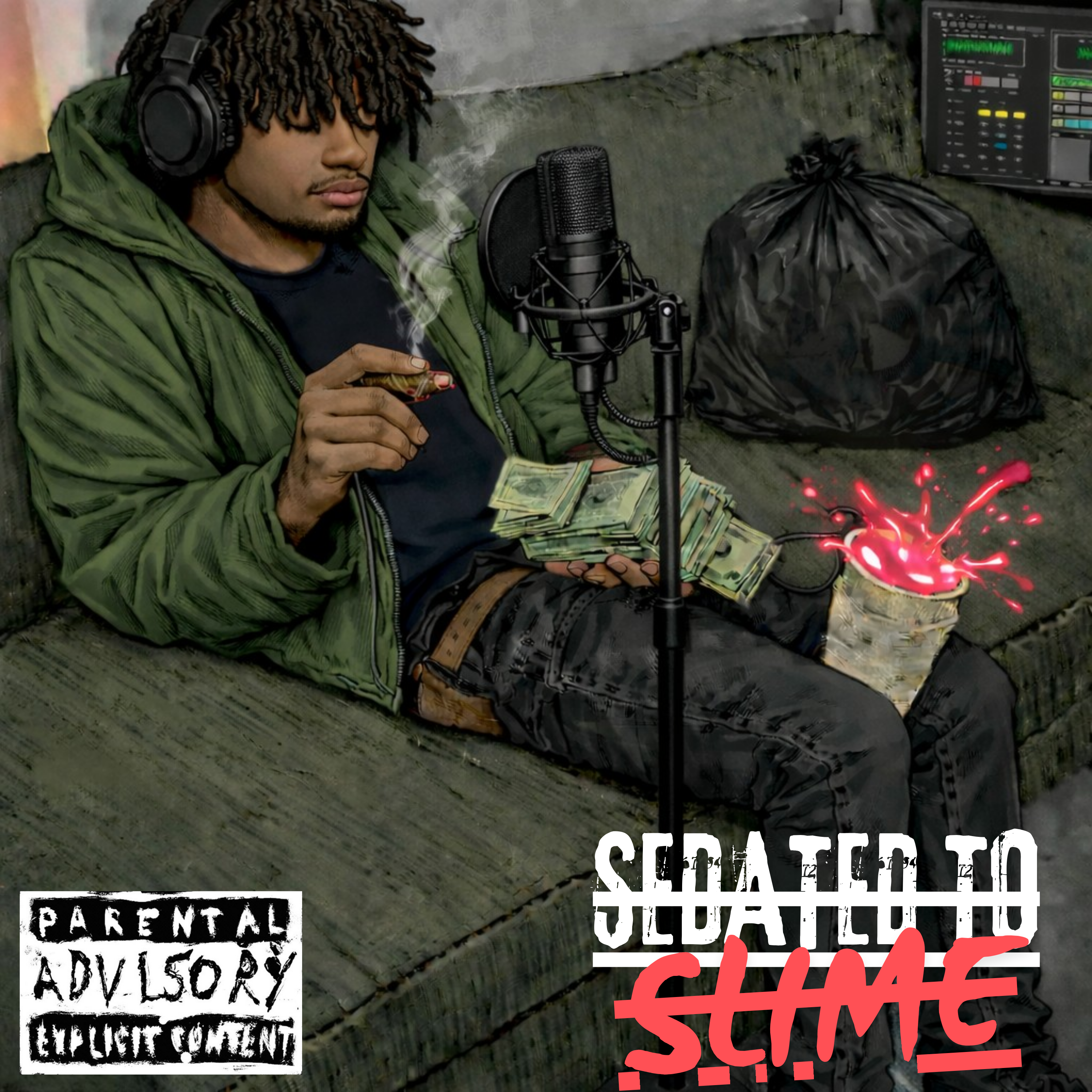 Sedated To Slime by Noface Kurt cover art