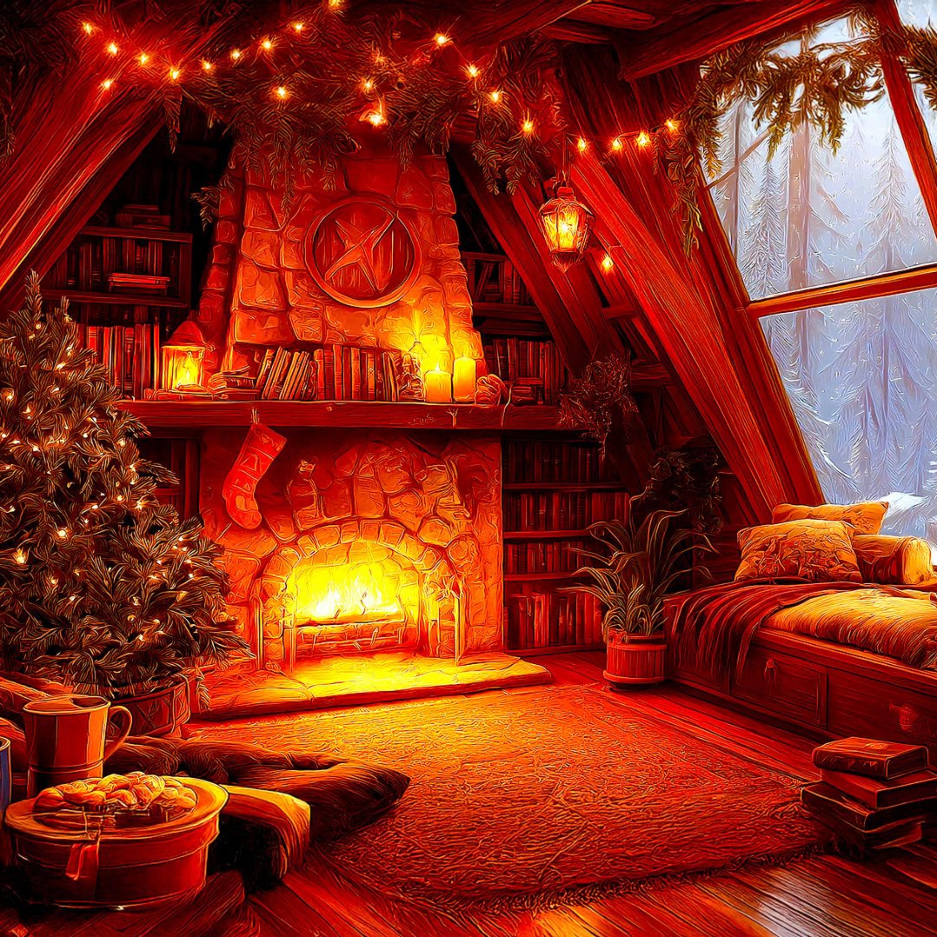 432 Hz Deep Sleep Music, Crackling Fire Sounds artwork