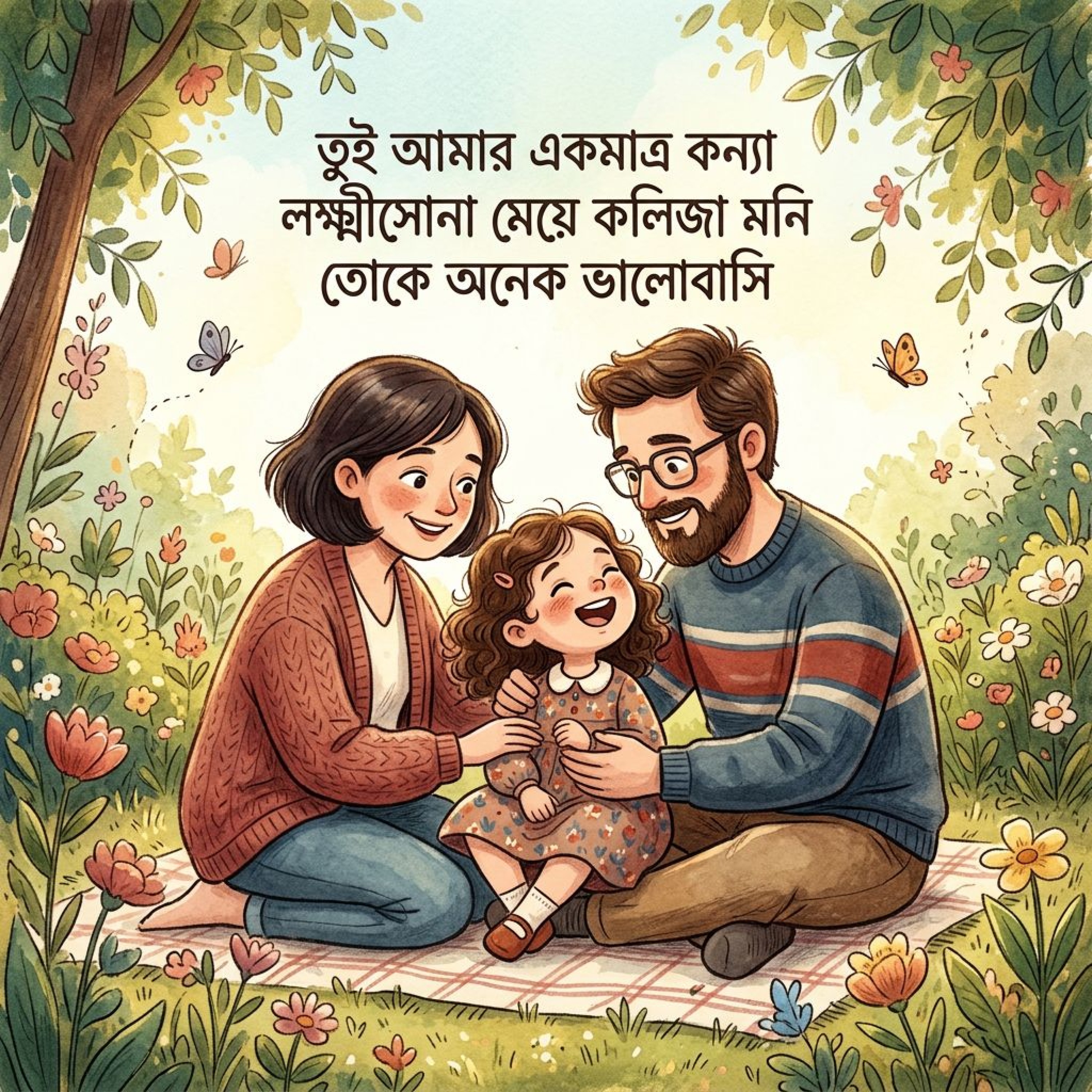 তুই আমার একমাত্র কন্যা লক্ষ্মীসোনা মেয়ে কলিজা মনি তোকে অনেক ভালোবাসি (Tui Amar Ekmatro Konna Lokkhisona Meye Kolija Moni Toke Onek Bhalobashi) by Mubin TusHar cover art