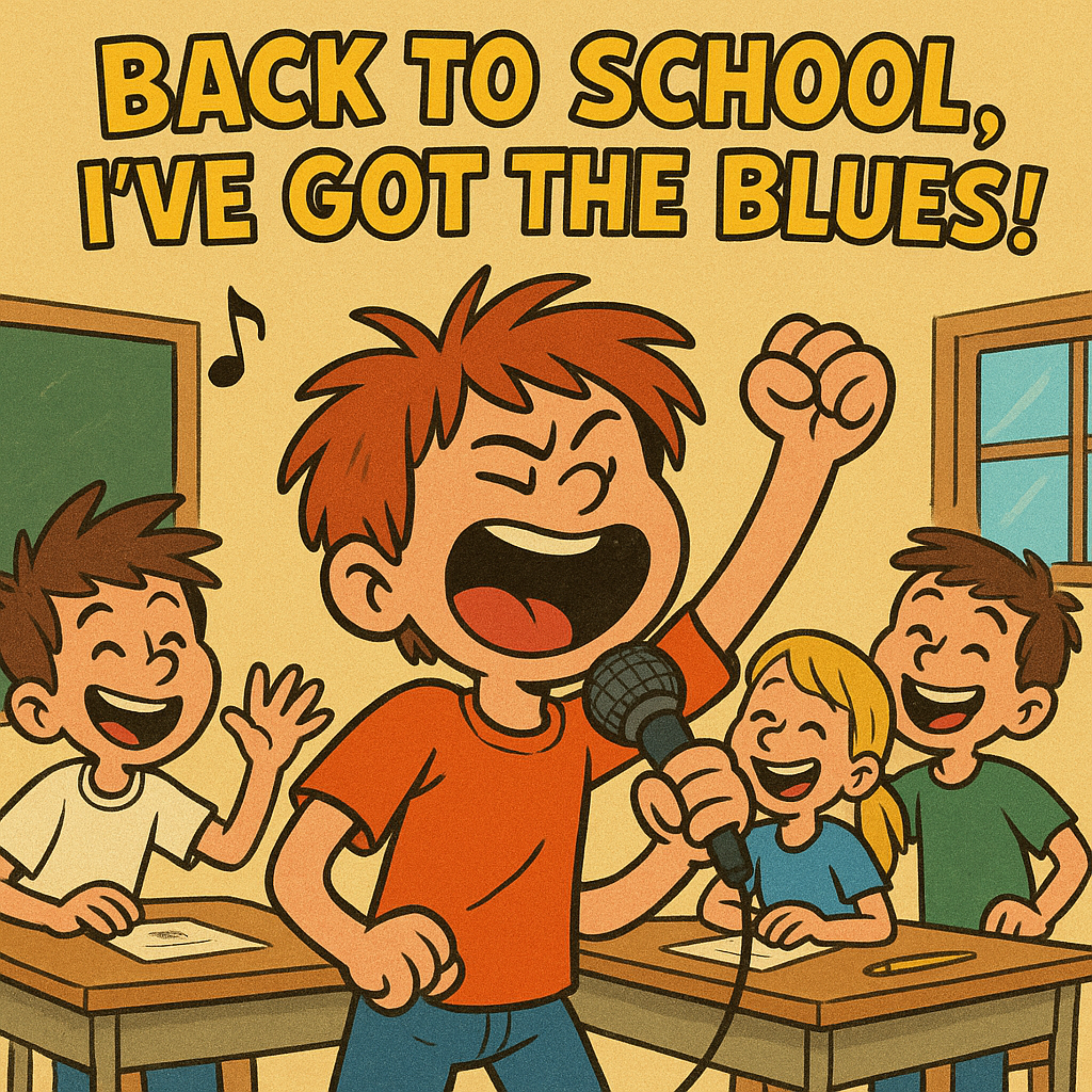 Back to school blues artwork