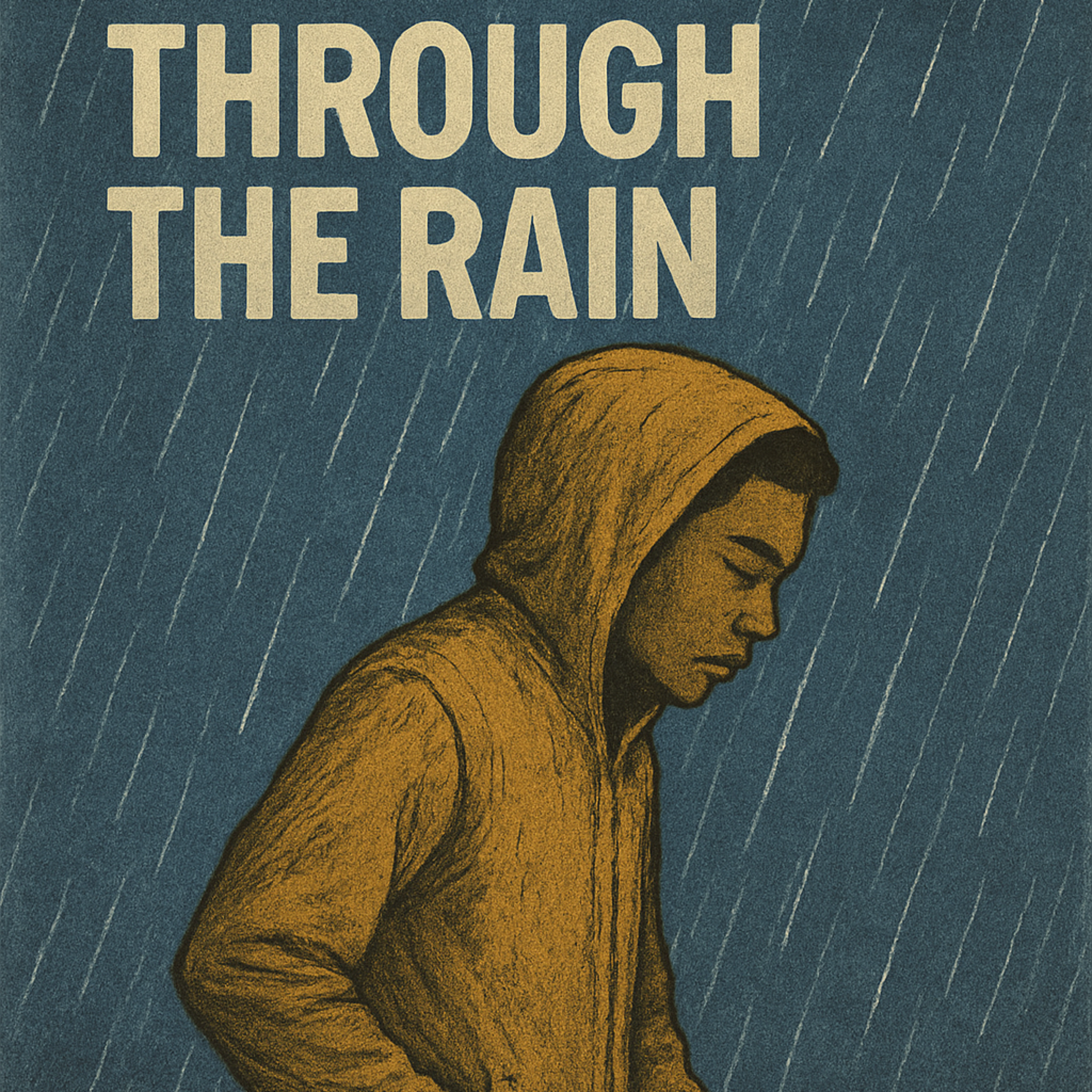 Walking through the rain artwork