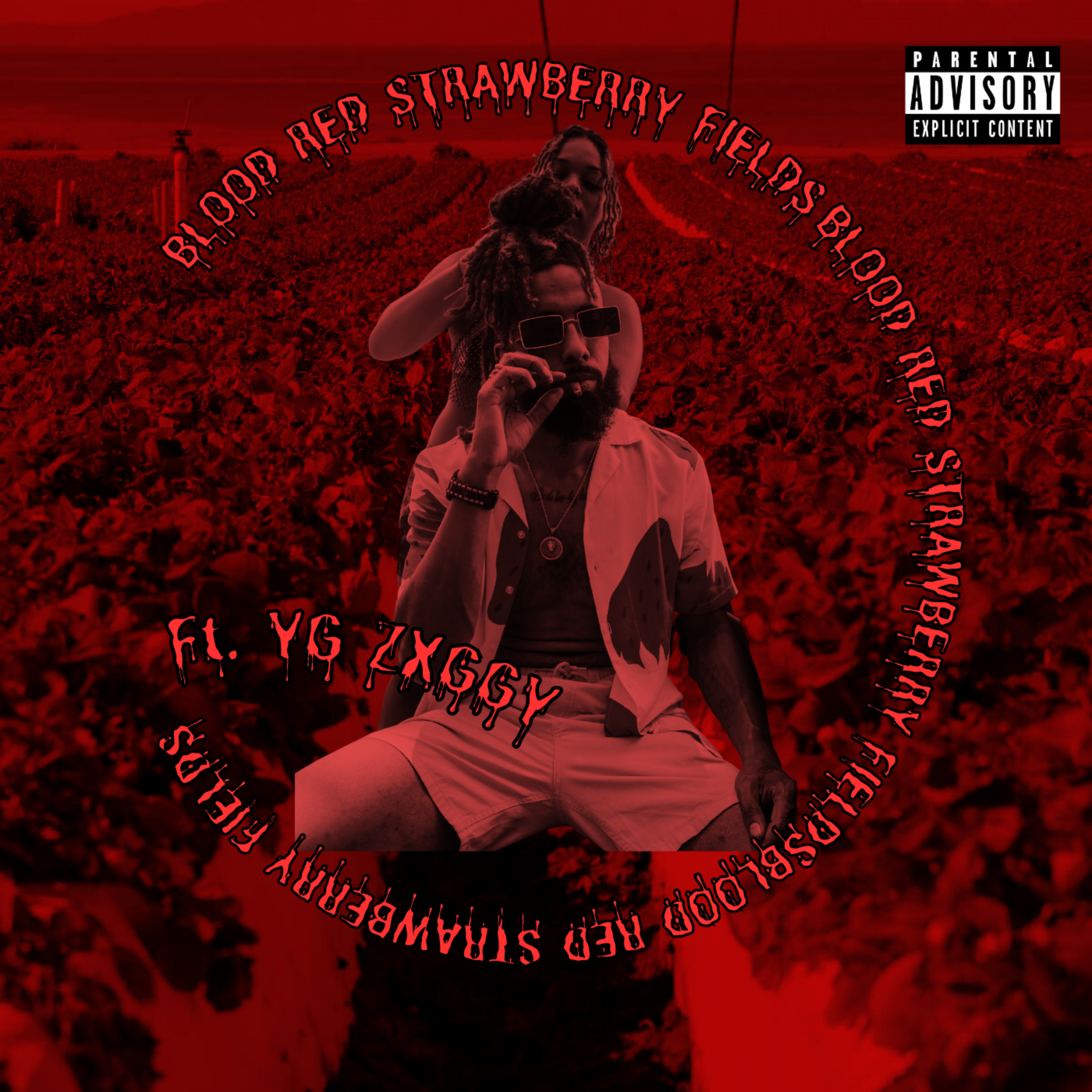 BLOOD RED STRAWBERRY FIELDS artwork