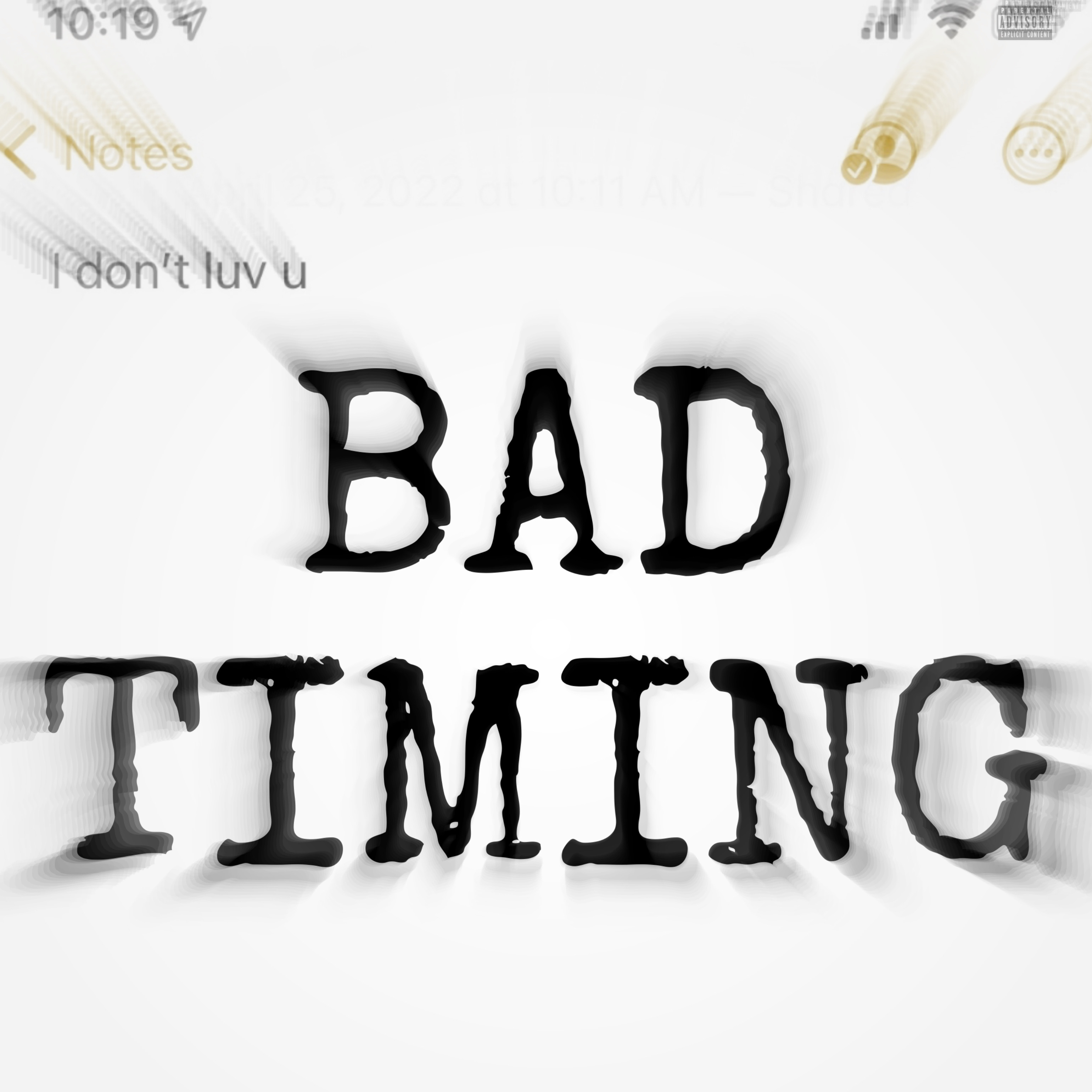 BAD TIMING artwork
