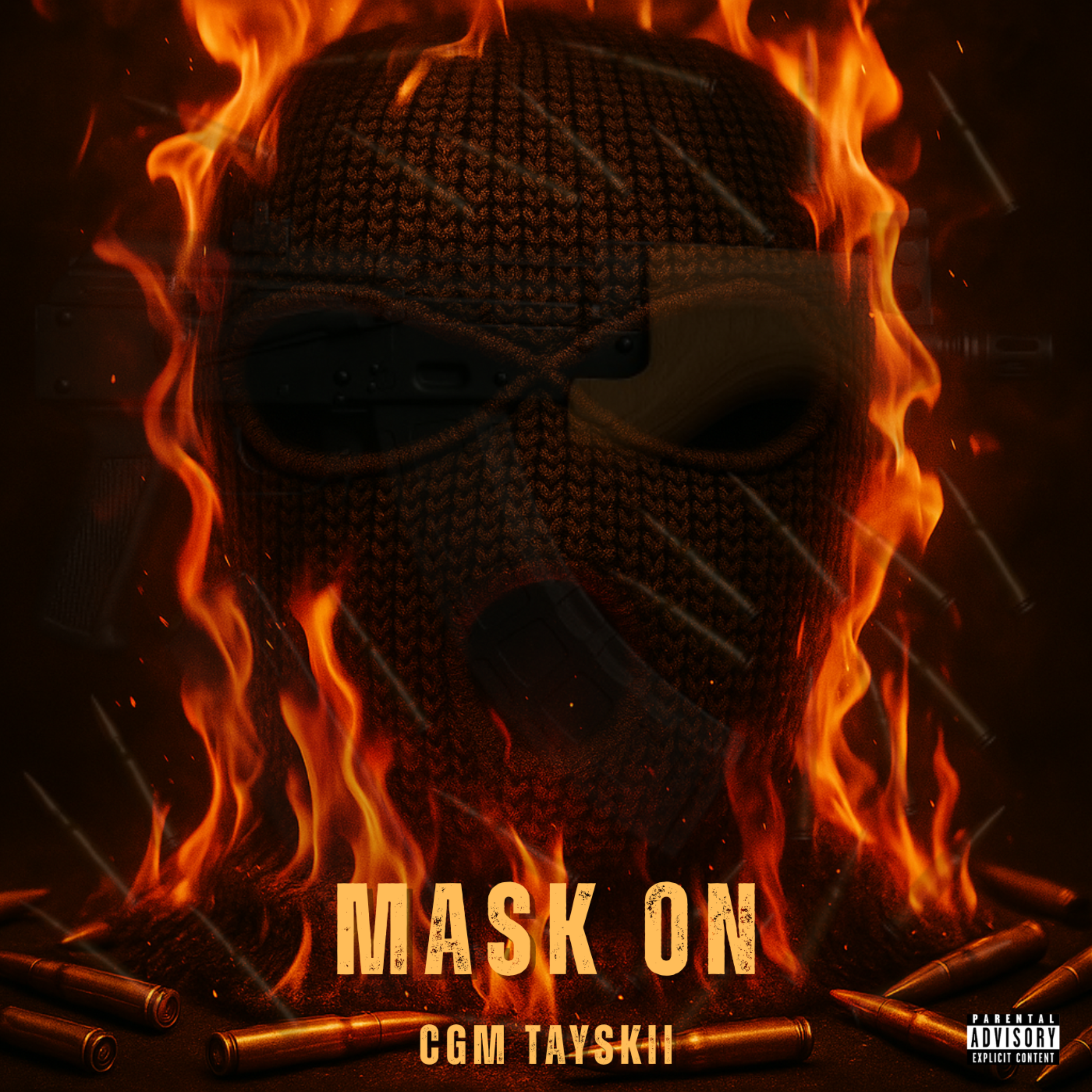 mask on artwork