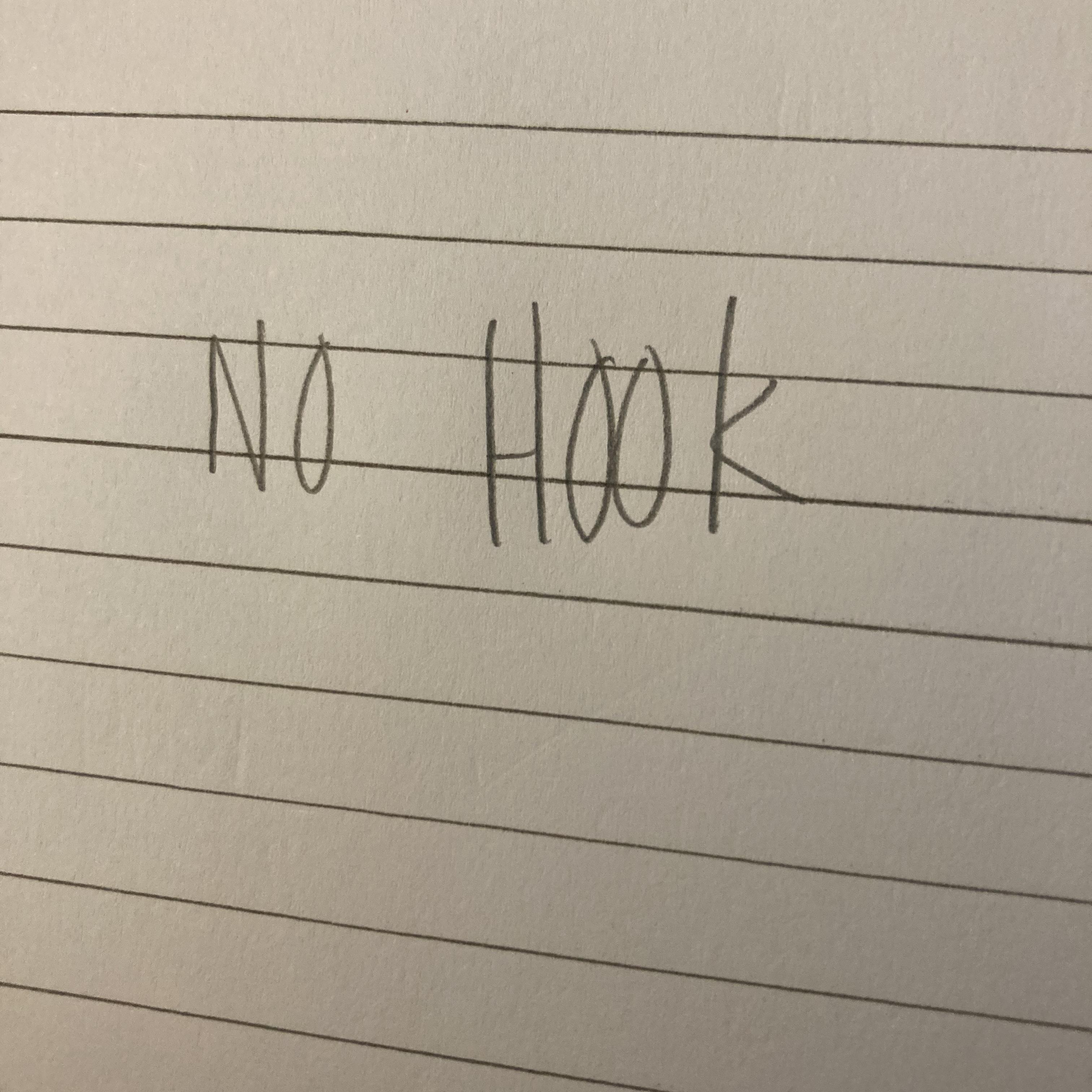 No Hook artwork