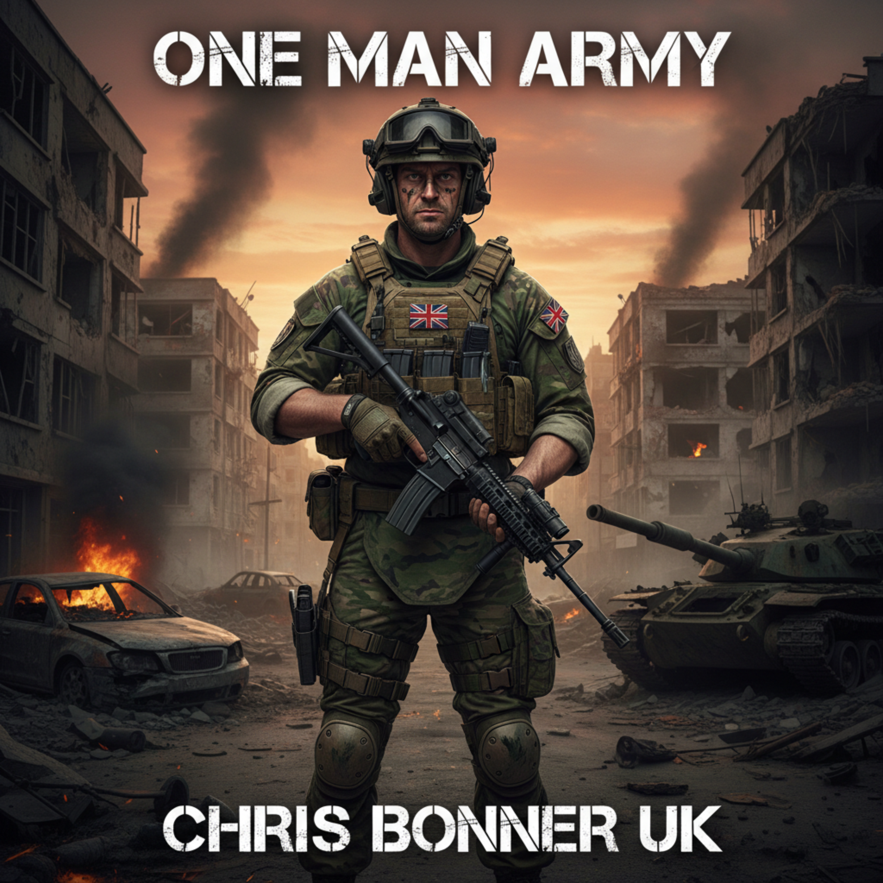 One Man Army by Chris Bonner UK cover art