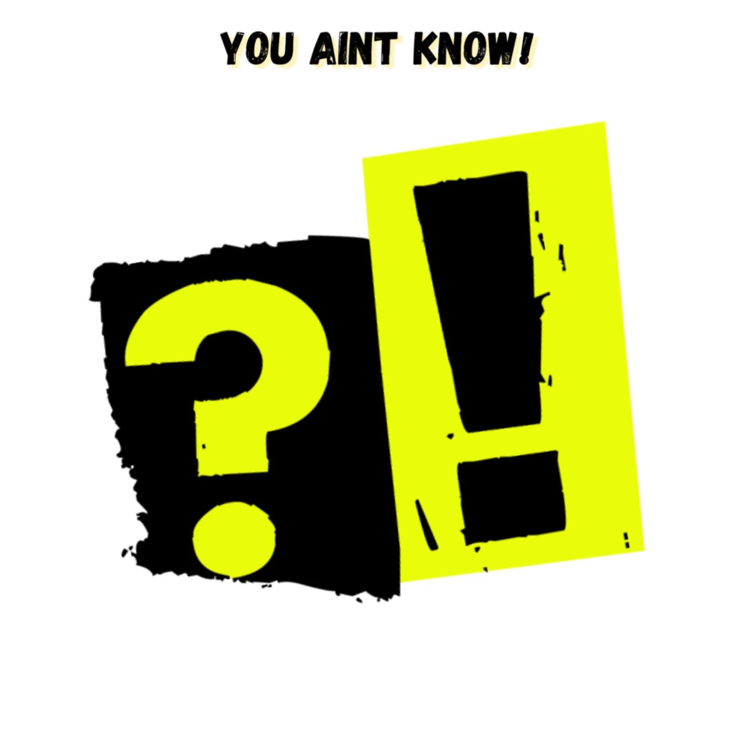 You Aint Know! artwork