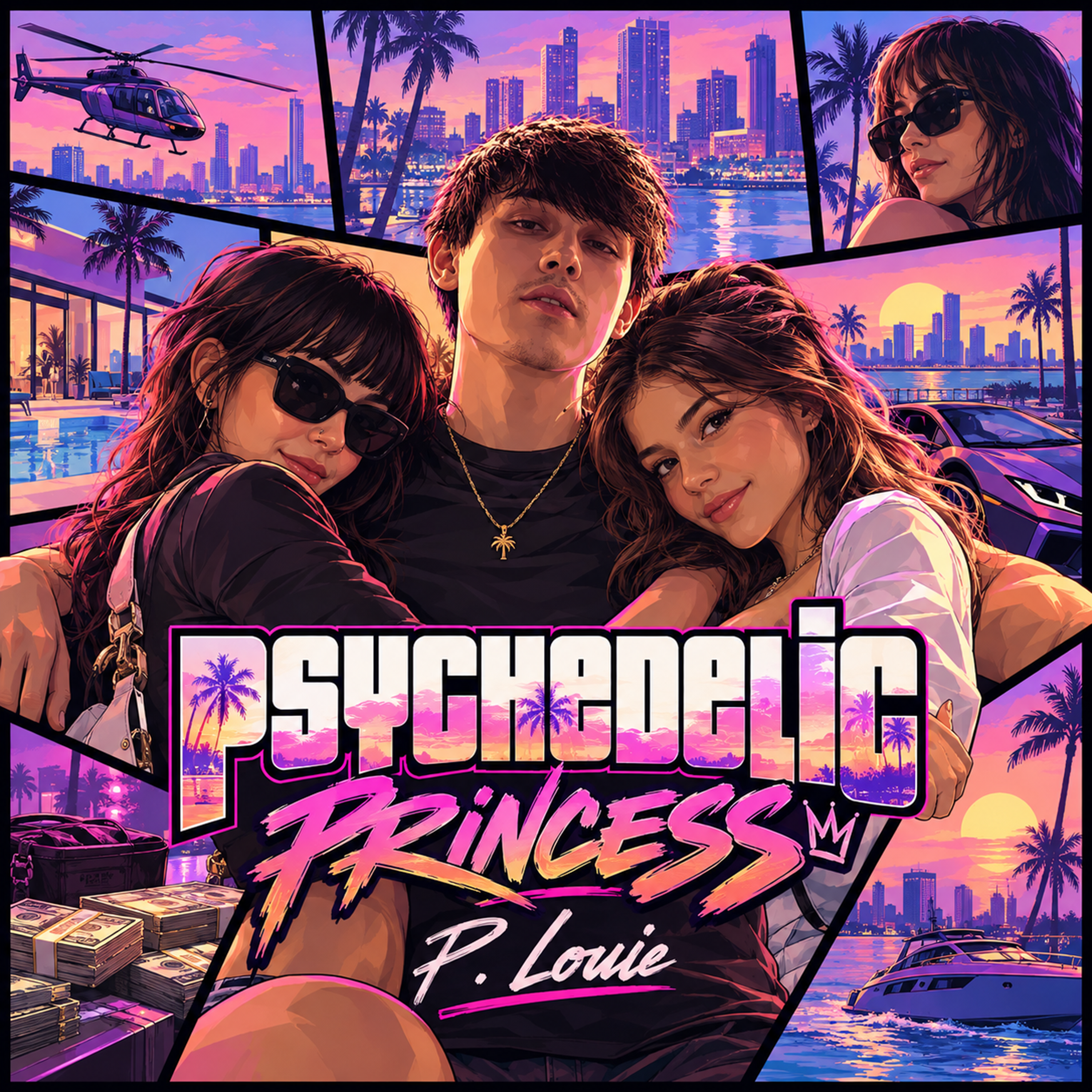 PSYCHEDELIC PRINCESS by P. Louie cover art