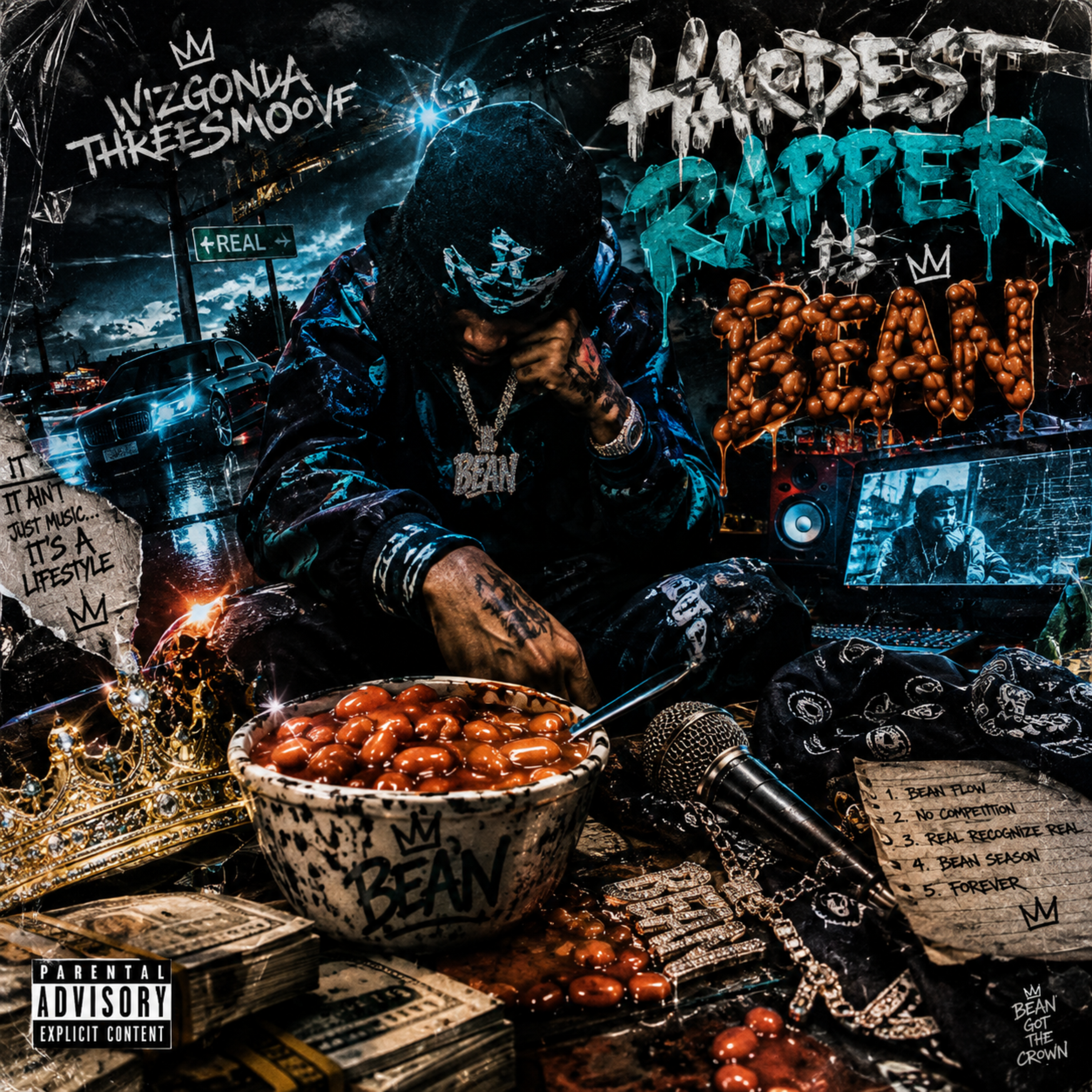 Hardest Rapper Is Bean by Wizgonda Threesmoove cover art