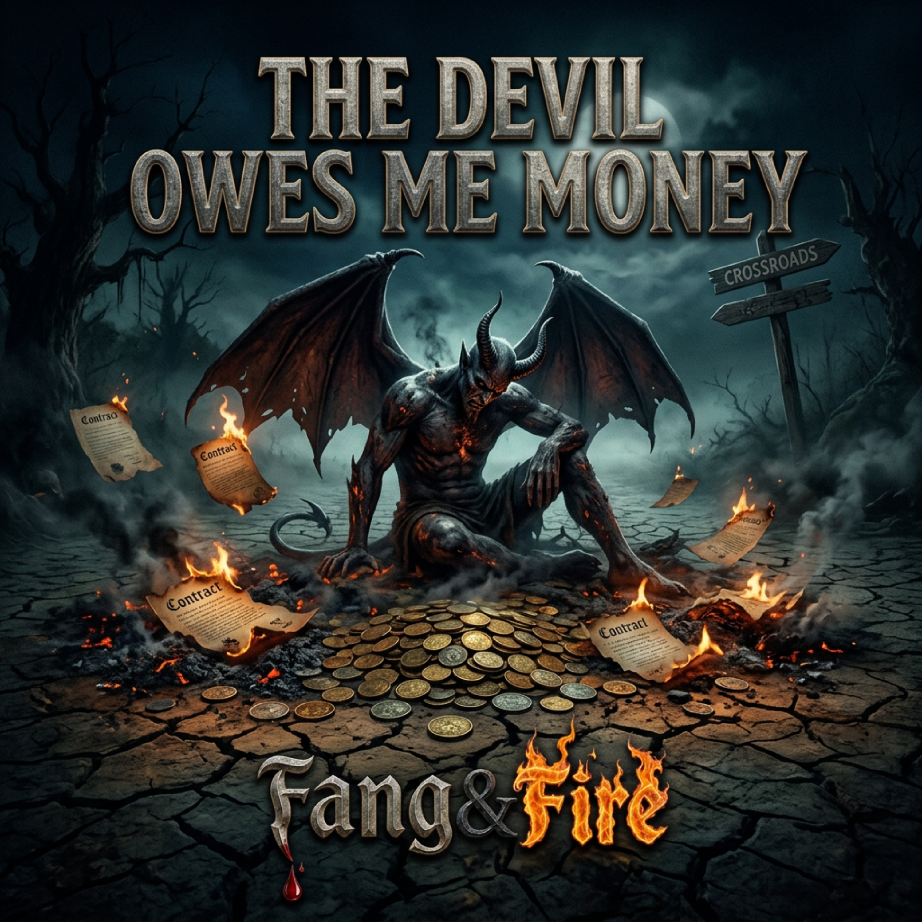 THE DEVIL OWES ME MONEY by Fang&Fire cover art