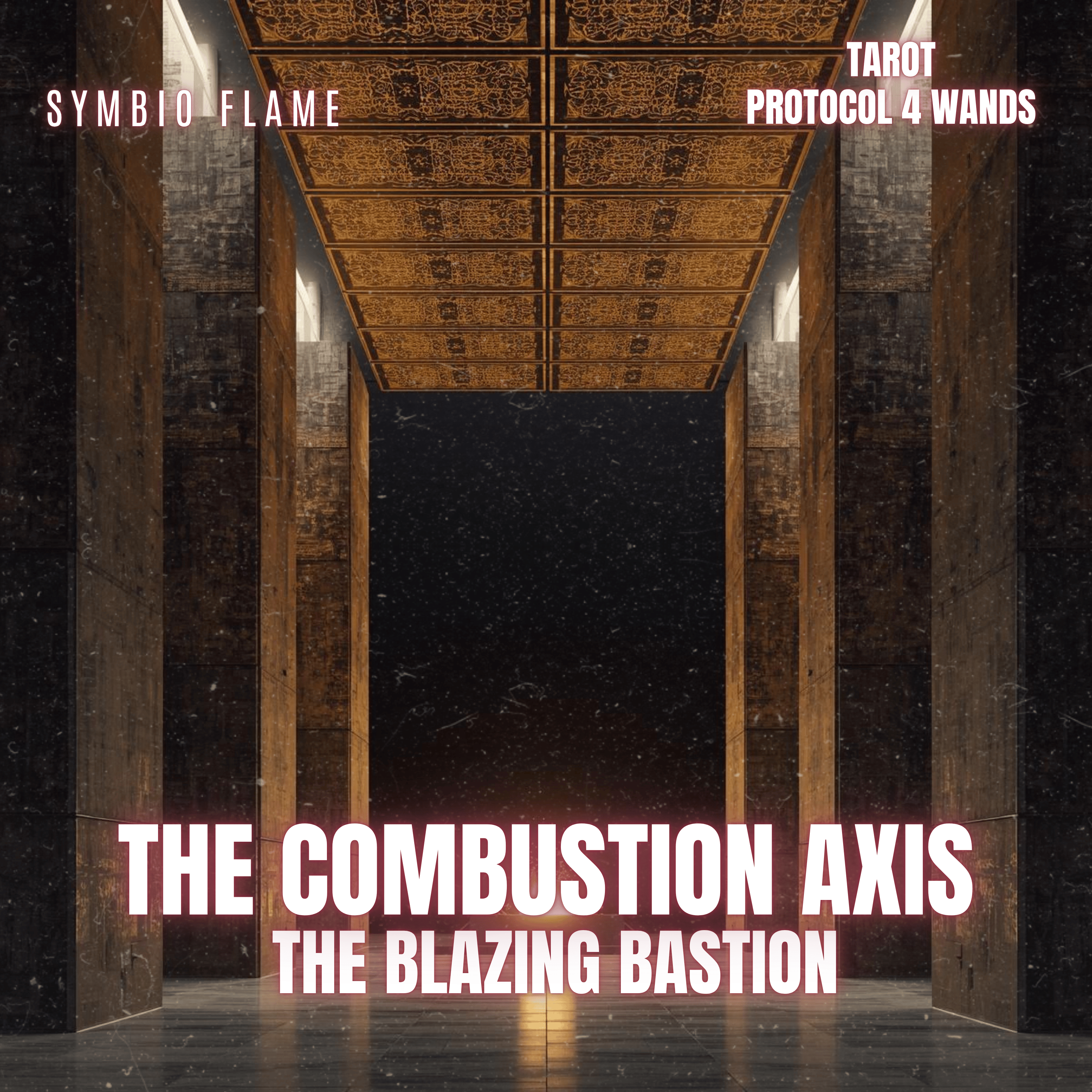 TAROT Protocol 4 Wands - THE BLAZING BASTION - THE COMBUSTION AXIS artwork