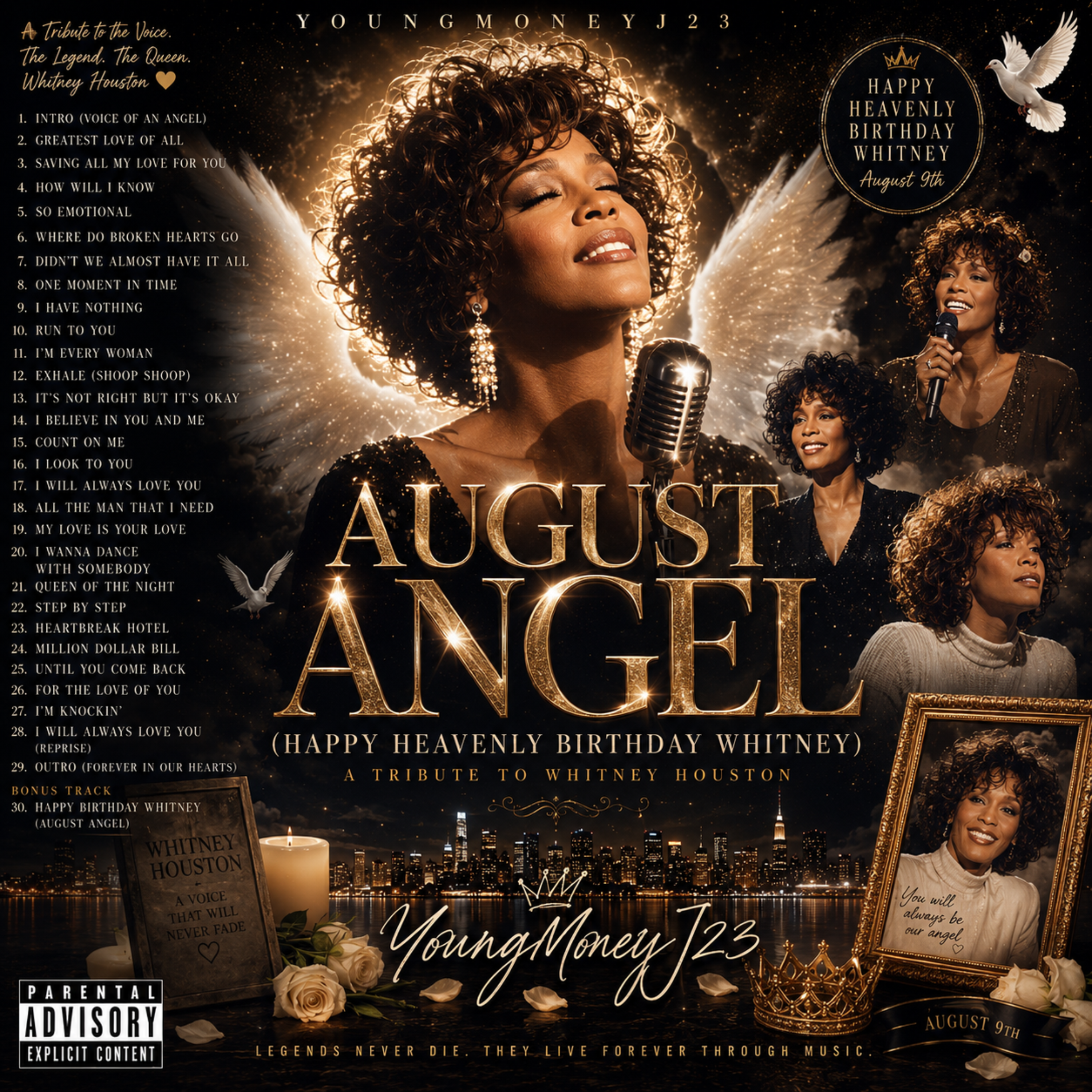 August Angel (Happy Heavenly Birthday Whitney) by YoungMoneyJ23 cover art