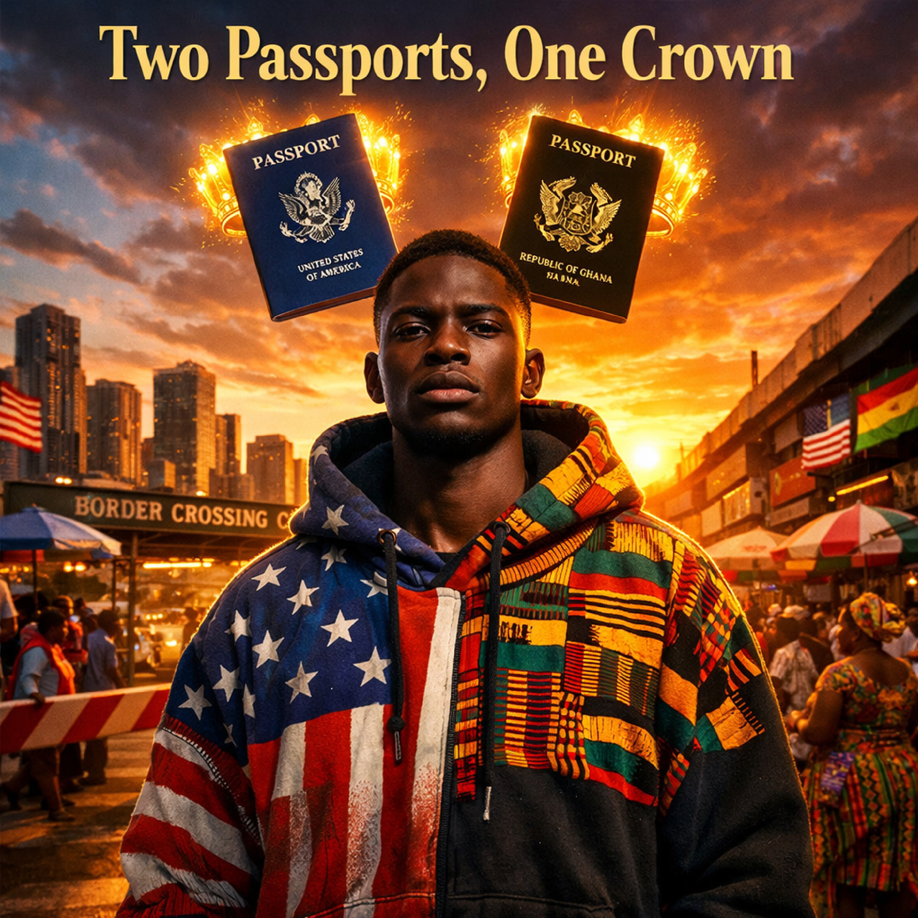 Two Passports, One Crown artwork
